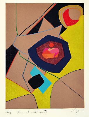 Image 26941119 - Herbert Bauer, 1935-1986, zwei Lithographien, Mond und Abendlich, 14/75, handsigniert, ...