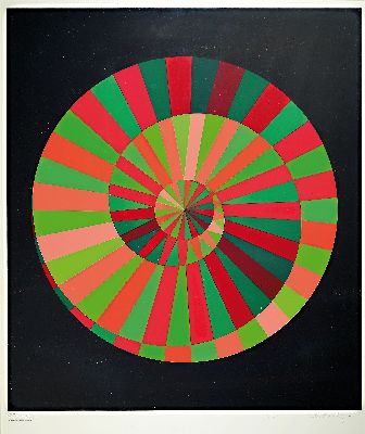Image 26941125 - Victor Vasarely,1906-1997, Geometrische Abstraktion Op Art, Spirale, Farbserigraphie ...