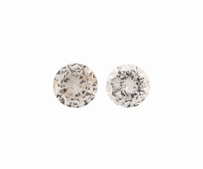 Image Lot 2 lose Brillanten, zus. ca. 0.71 ct Weiß/si und p1 Schätzpreis: 1000, - ...