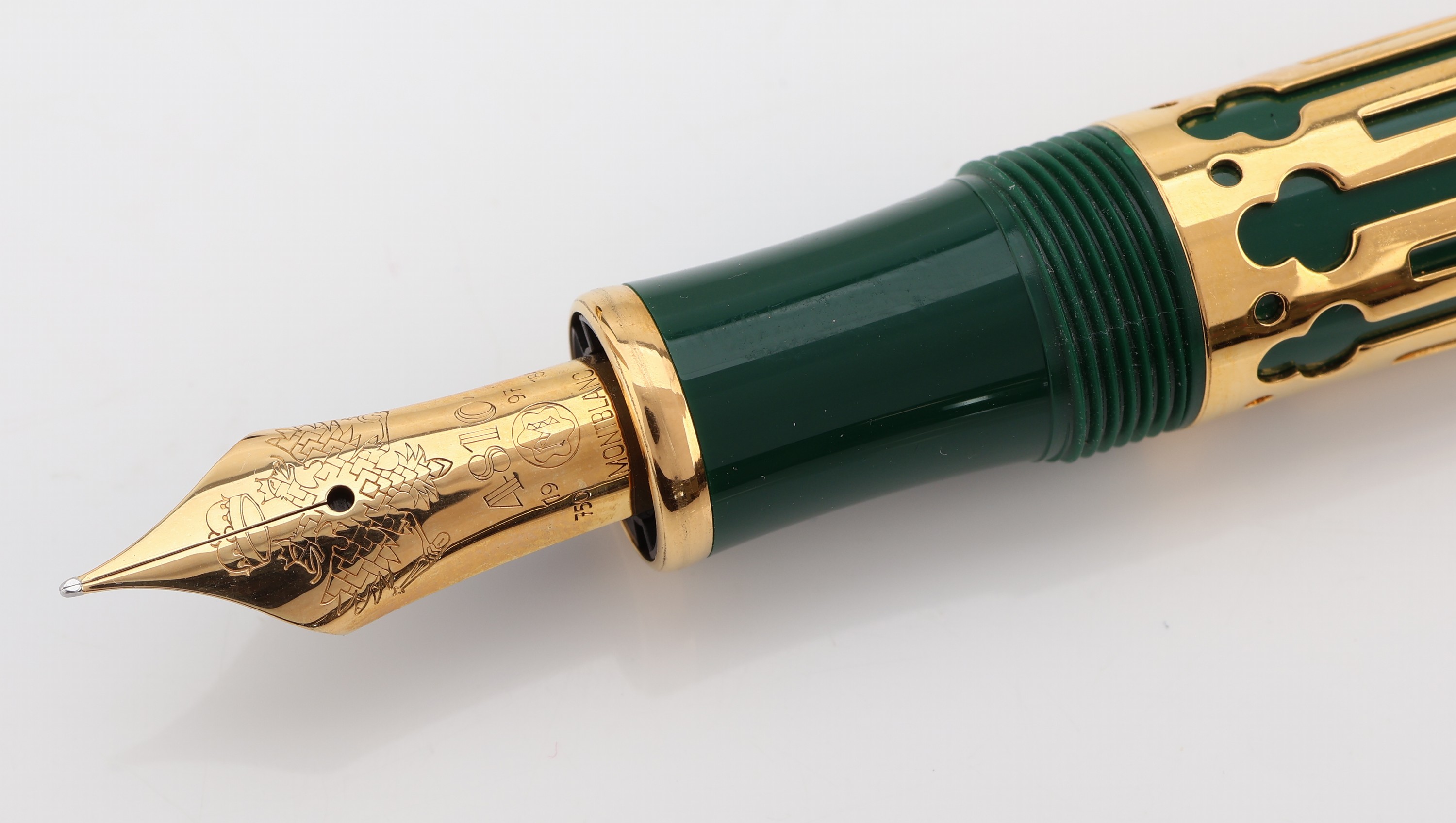 Detail a: MONTBLANC Patron of Art 4810 Edition 1997, Kolbenfüllhalter, "Peter der Große", lim. Auflage hier 2354/4810, Kappe und Korpus aus ...