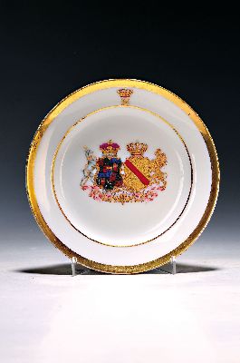 Image Teller, deutsch, mit Hochzeitswappen von Maria Amalia von Baden mit William Duke of ...