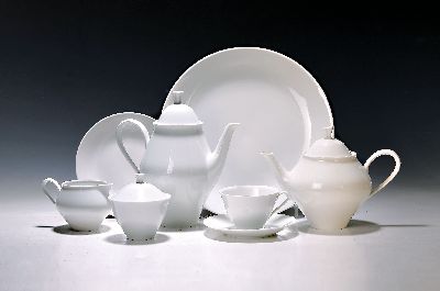 Image 26941741 - Kaffee-/Teeservice, Meissen, 60/70er Jahre, weiß, Kaffeekanne, Teekanne, sechs ...