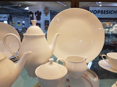 26941741d - Kaffee-/Teeservice, Meissen, 60/70er Jahre, weiß, Kaffeekanne, Teekanne, sechs ...