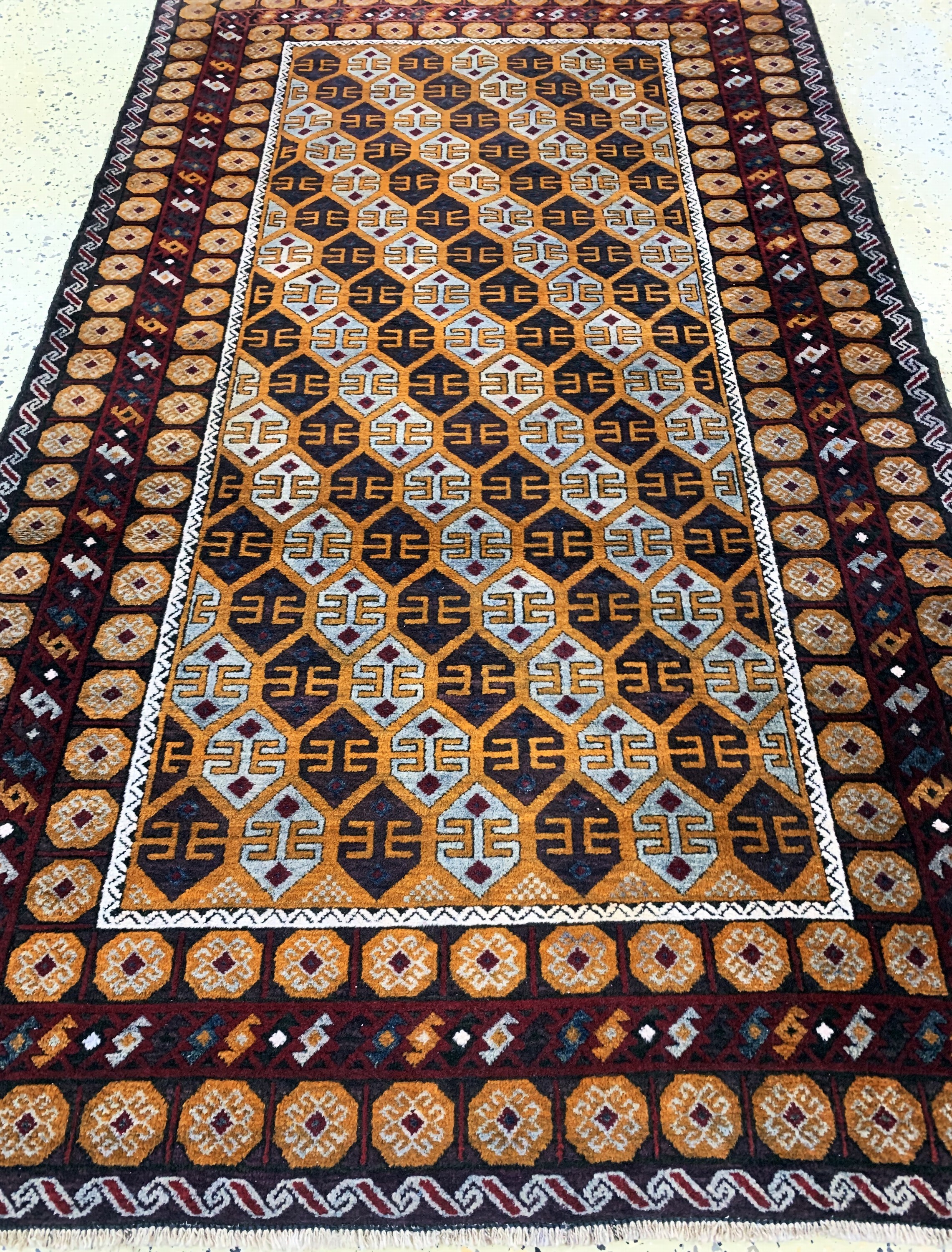 Detail d: Belutsch, Afghanistan, Anfang 20.Jhd, Wolleauf Baumwolle, ca. 200 x 117 cm, EHZ: 2