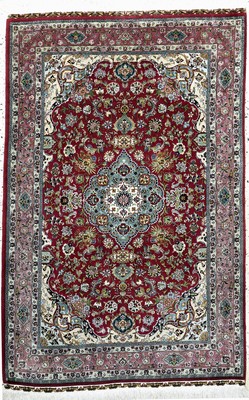 Image Täbriz fein(60 Raj), Persien, Mitte 20.Jhd,Korkwolle mit und auf Seide, ca. 155 x ...
