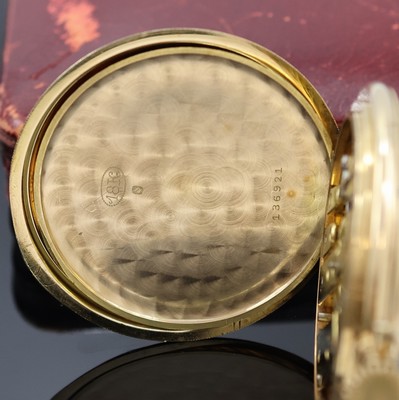 26942026d - JULES C. BREITMEYER / G. W. Lindenroth offene Herrentaschenuhr in GG 750/000, ...