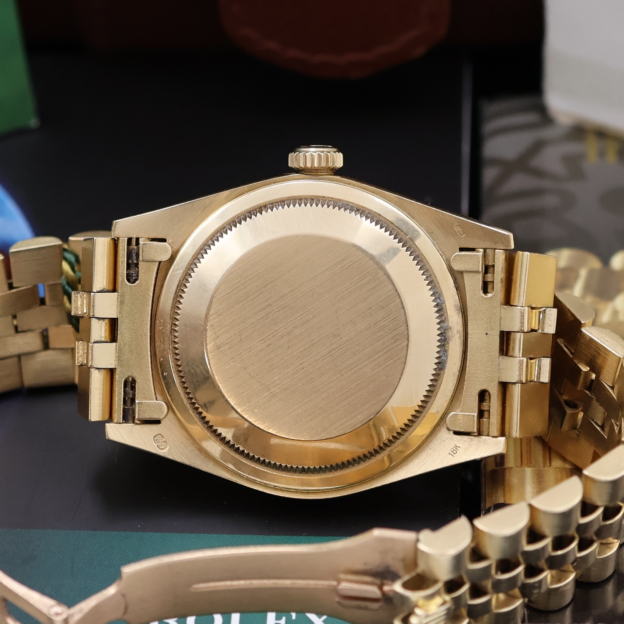 Detail e: ROLEX Herrenarmbanduhr Oyster Perpetual Datejust Referenz 16238, Automatik, LC 100, Chronometer der Superlative in GG 750/000 inkl. Jubileeband m. ...