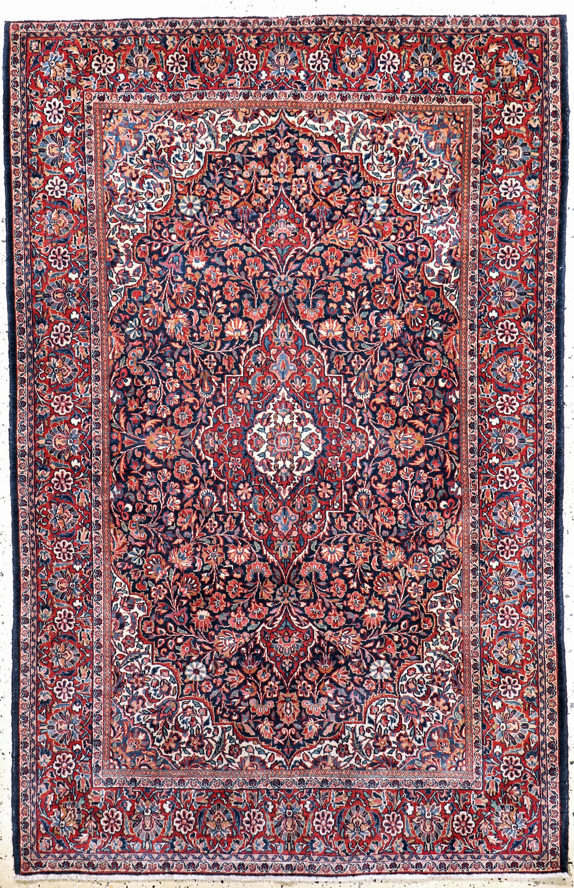 Keschan alt, Persien, Anfang 20.Jhd, Wolle auf Baumwolle, ca. 210 x 140 cm, EHZ: 2-3