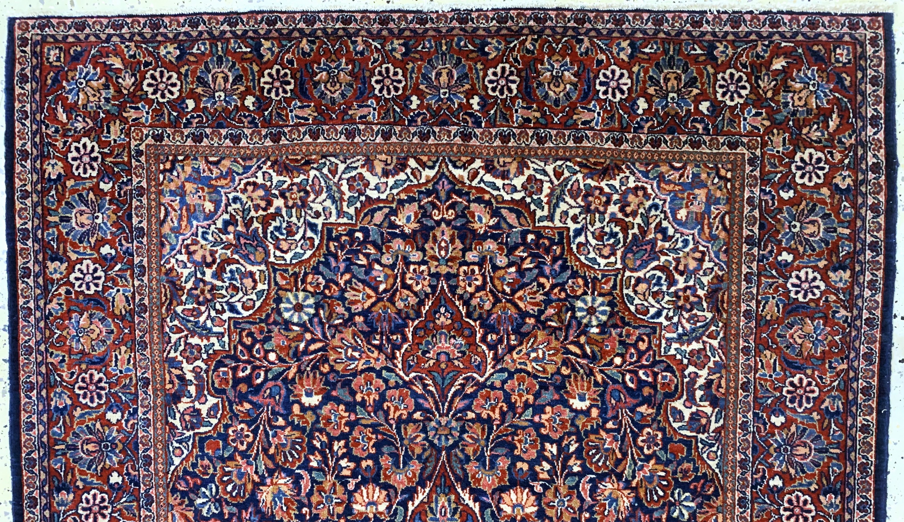 Detail a: Keschan alt, Persien, Anfang 20.Jhd, Wolle auf Baumwolle, ca. 210 x 140 cm, EHZ: 2-3