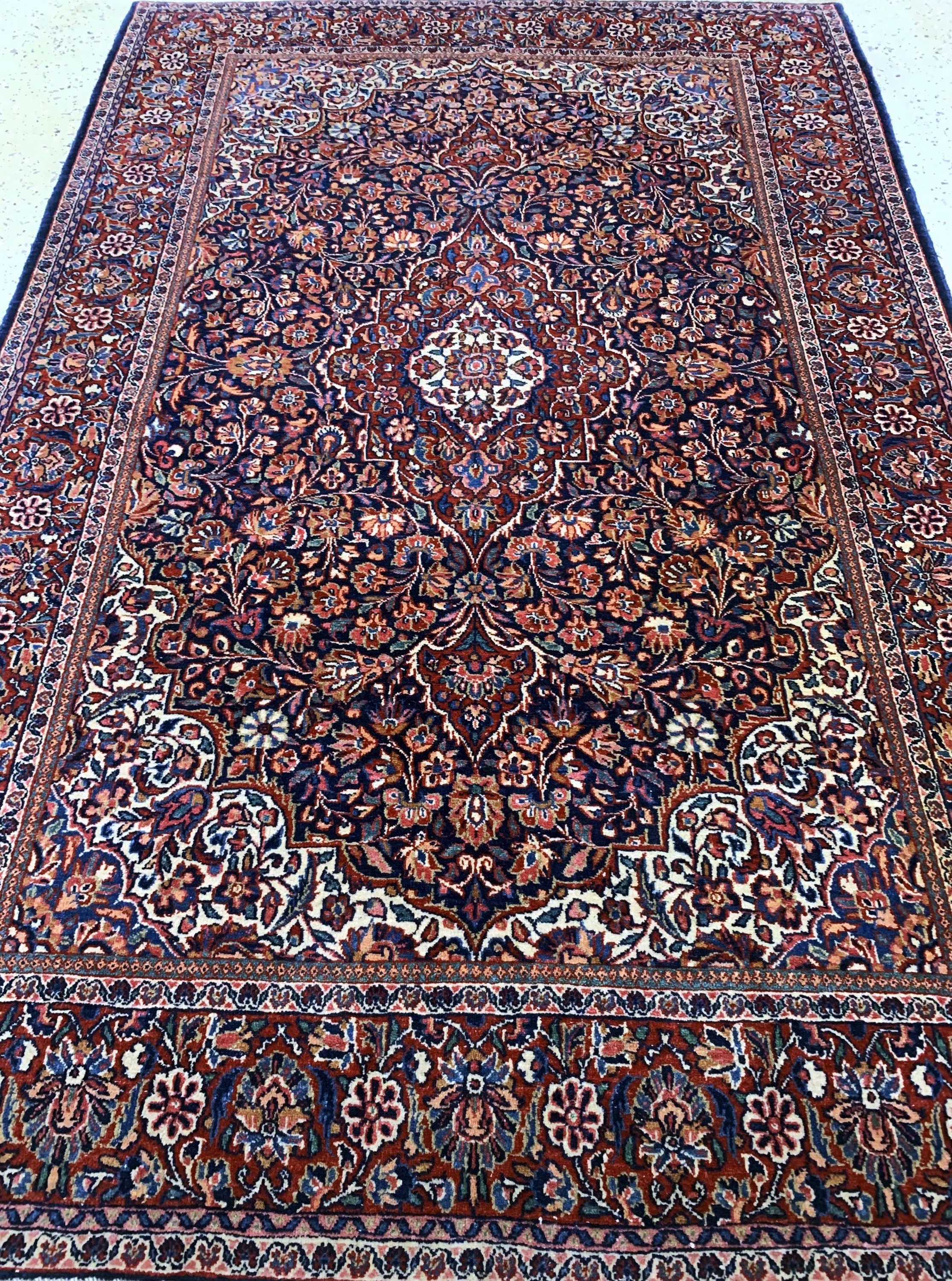 Detail d: Keschan alt, Persien, Anfang 20.Jhd, Wolle auf Baumwolle, ca. 210 x 140 cm, EHZ: 2-3