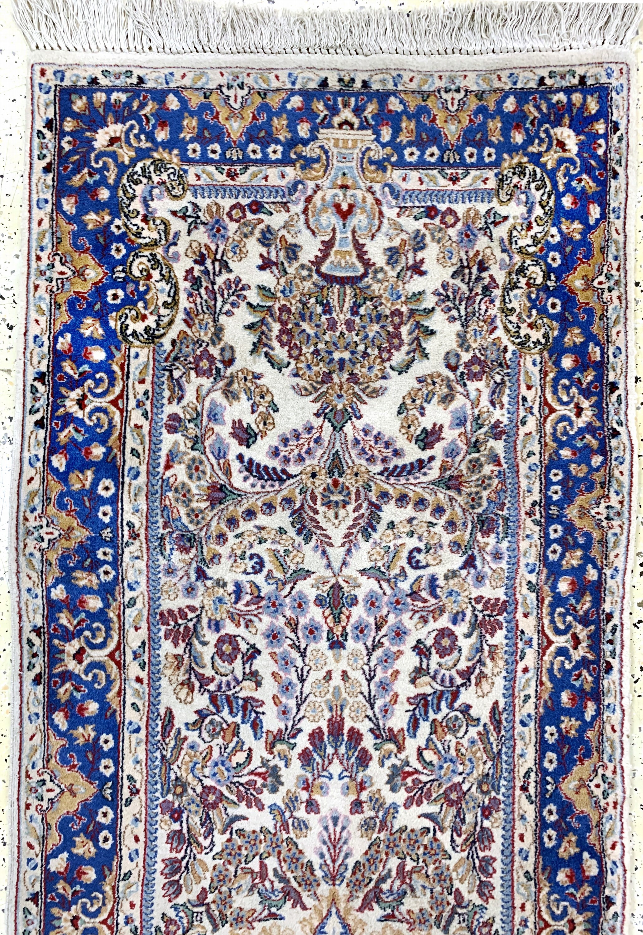 Detail a: Kerman Lawar, Persien, Mitte 20.Jhd, Wolle auf Baumwolle, ca. 380 x 85 cm, EHZ: 2