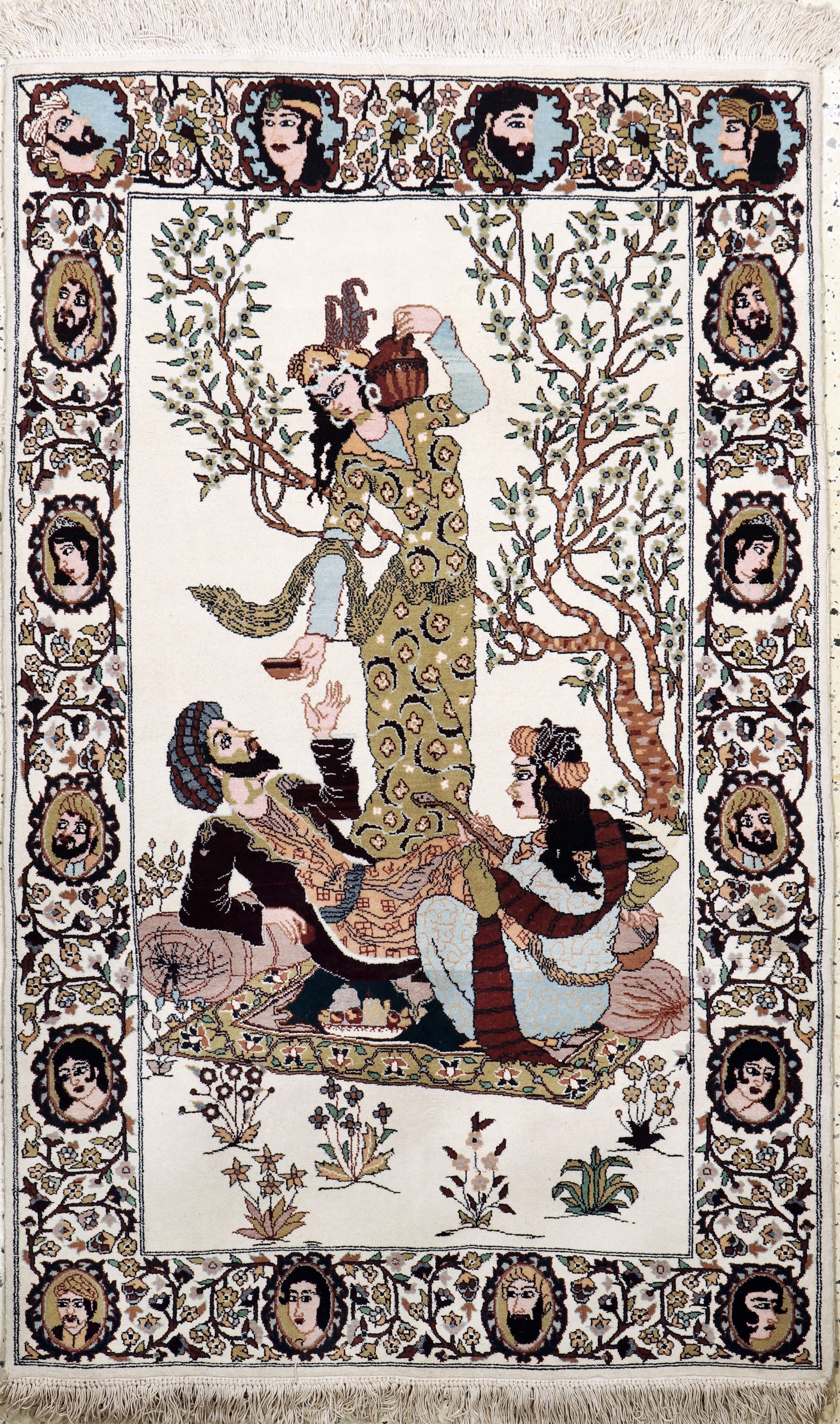 Lahor, Pakistan, Ende 20.Jhd, Wolle auf Baumwolle, ca. 155 x 98 cm, EHZ: 2