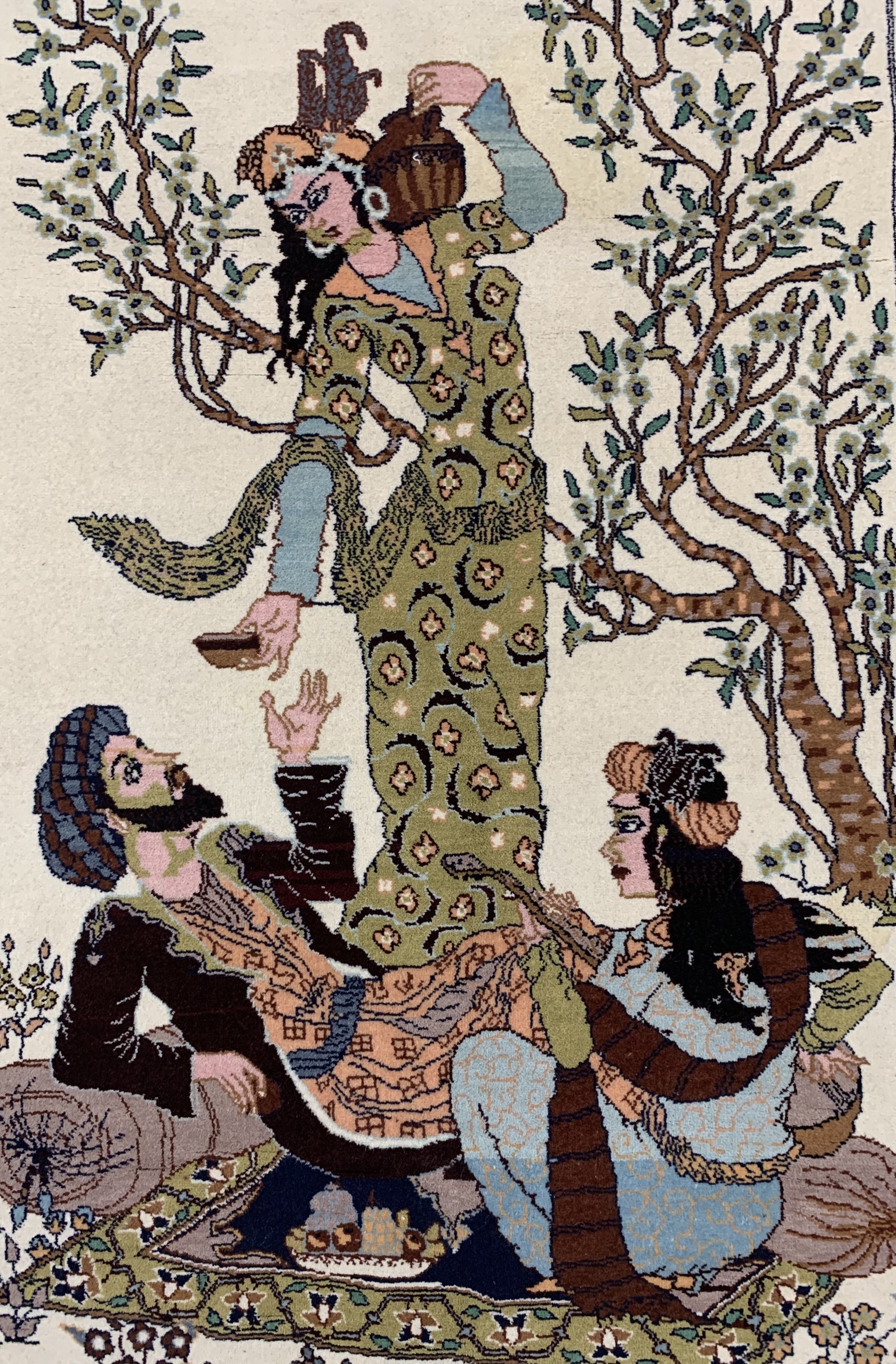 Detail b: Lahor, Pakistan, Ende 20.Jhd, Wolle auf Baumwolle, ca. 155 x 98 cm, EHZ: 2