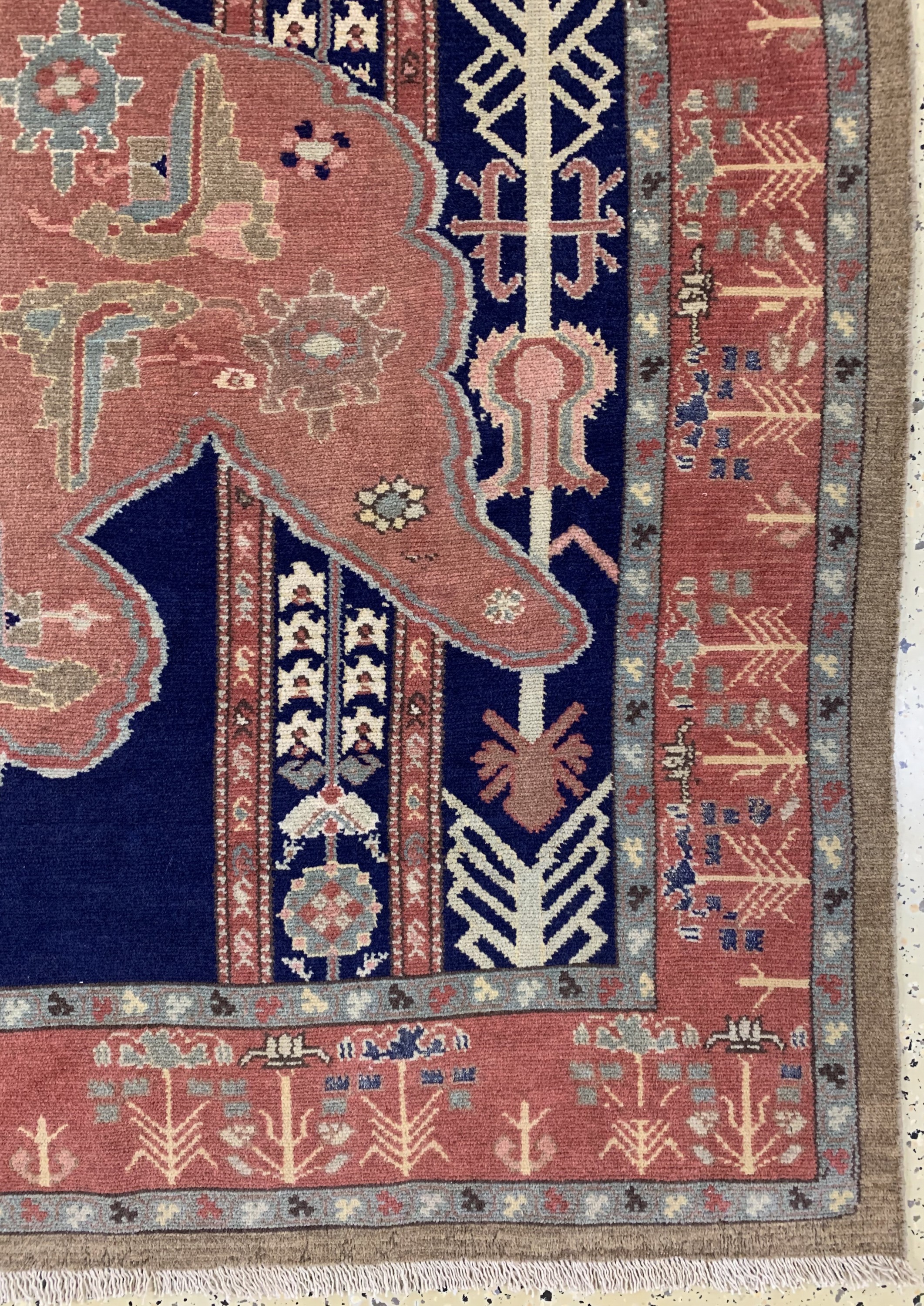 Detail a: Malayer, Persien, datiert 1382(1961), Wolle auf Baumwolle, ca. 255 x 180 cm, Mottenfraß, EHZ: 2