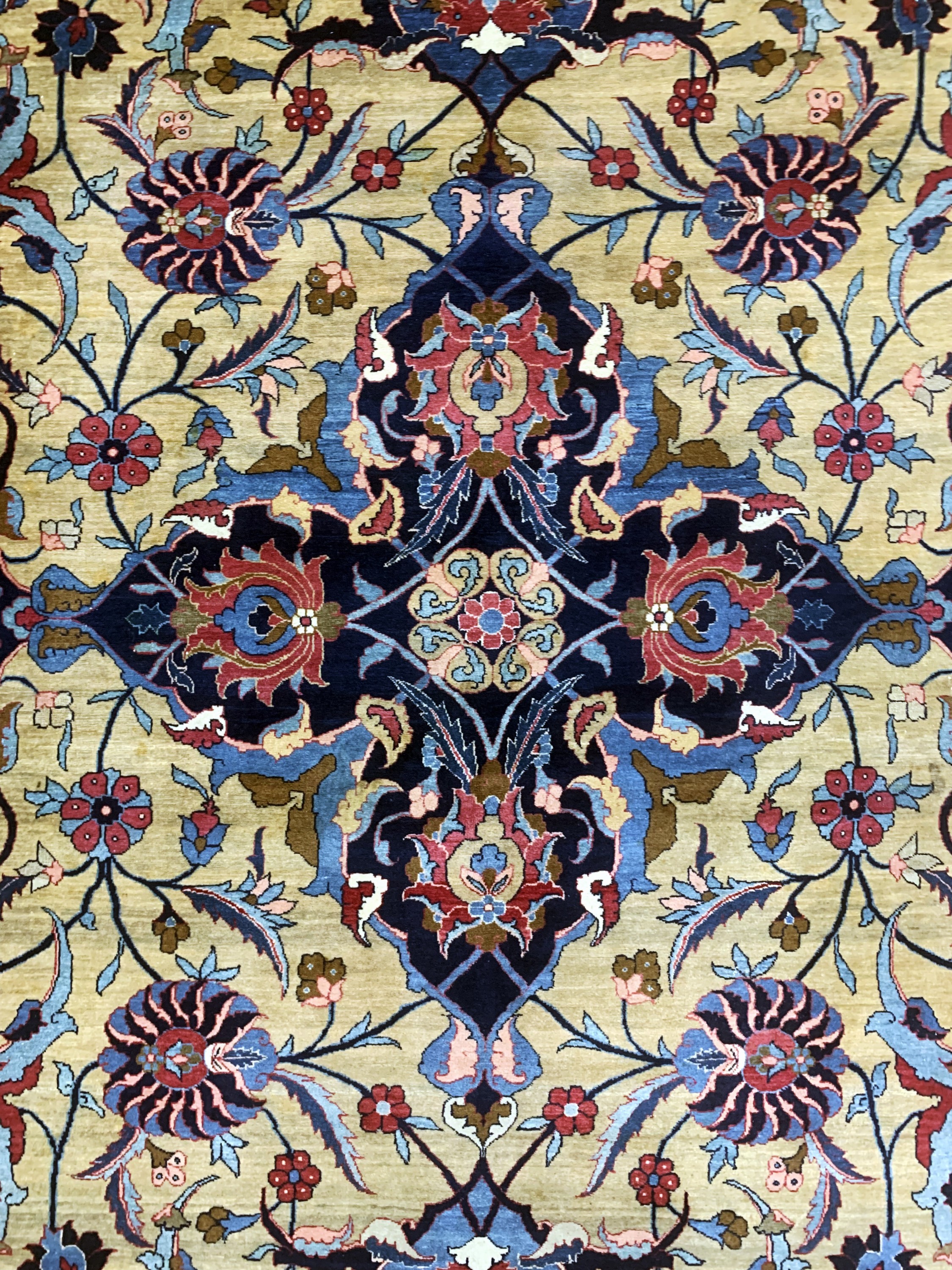 Detail d: Täbriz antik Persien, signiert"Sadaghiani",ca. Um 1900 Jahre, Wolle auf Baumwolle, ca. 420 x 335 cm, EHZ: 3