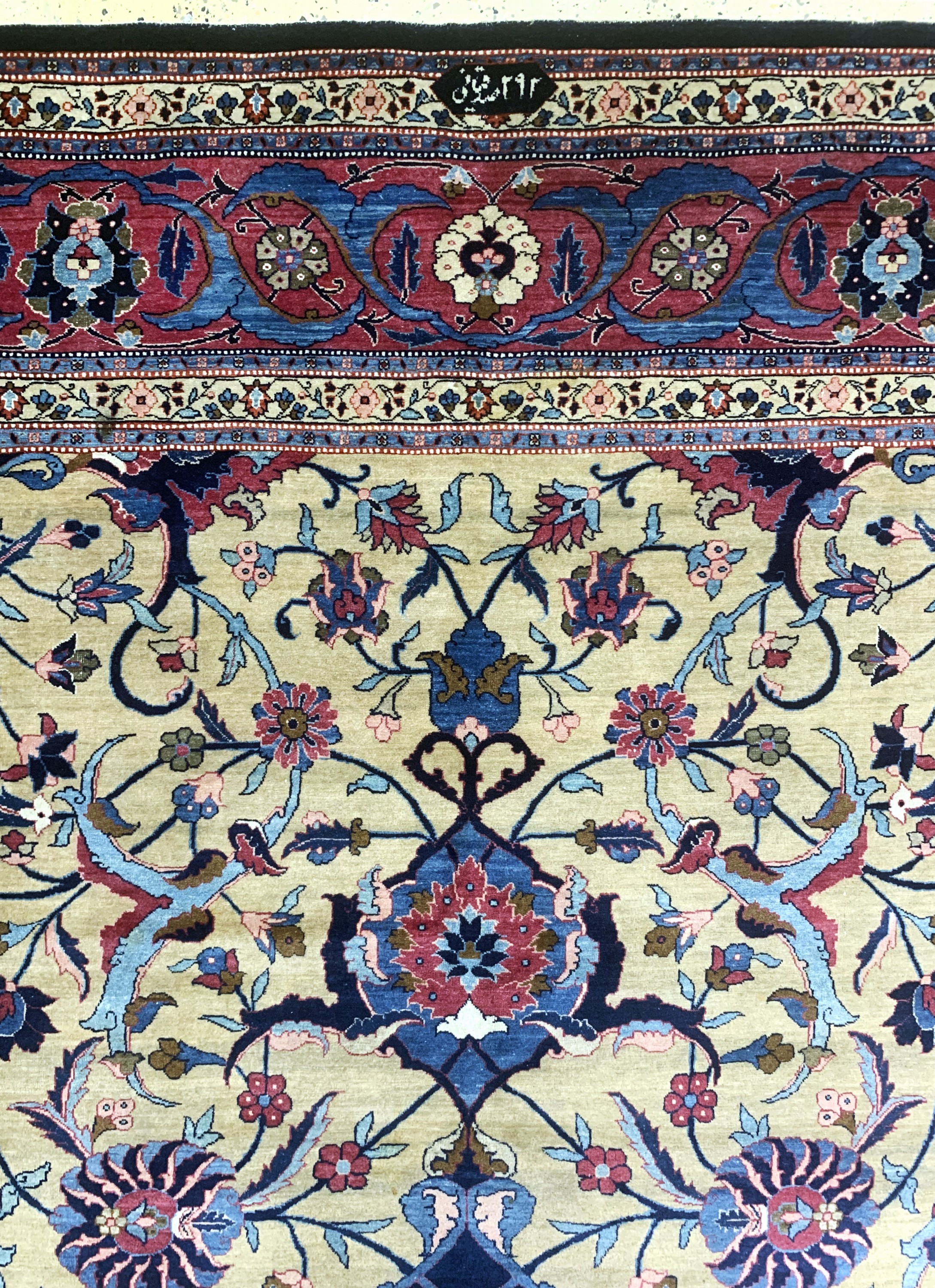 Detail f: Täbriz antik Persien, signiert"Sadaghiani",ca. Um 1900 Jahre, Wolle auf Baumwolle, ca. 420 x 335 cm, EHZ: 3