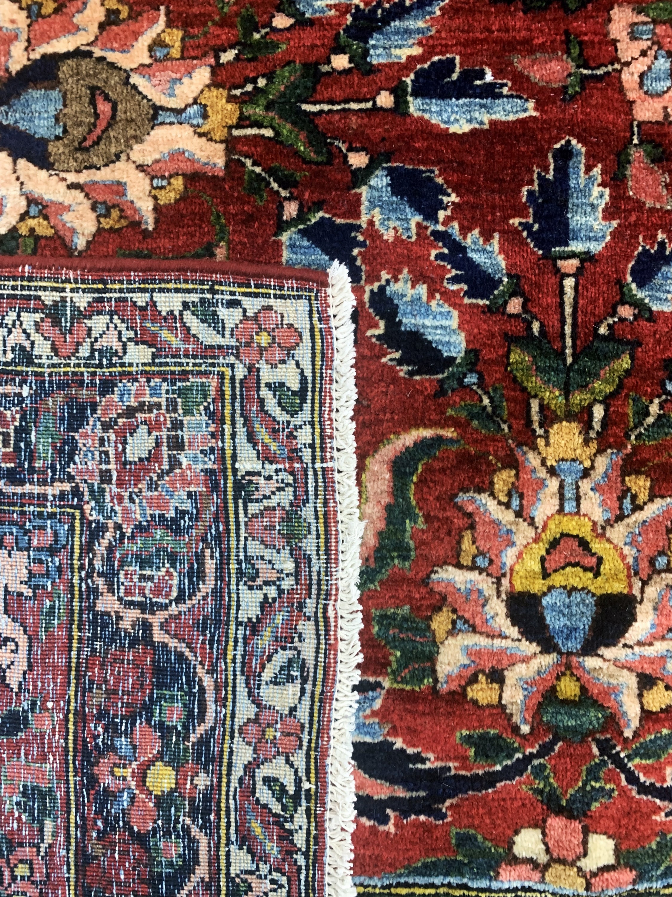 Detail i: Bachtiar alt Persien, signiert"Gholi Khane Bachtiari" datiert 1340(1961), Wolle auf Baumwolle, ca. 435 x 310 cm, EHZ: 1-2, (fachkundig ...