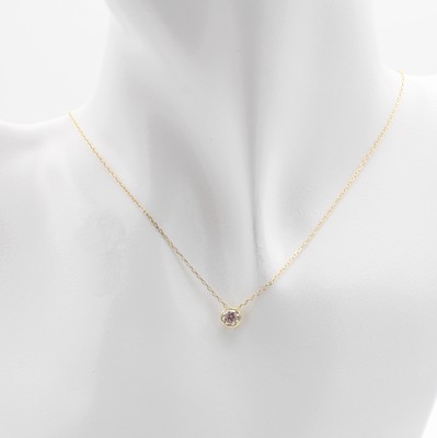 26942916a - Collier mit Brillantsolitär, GG 750/000, Brill. 0.50 ct feines Weiß/si, in ...