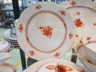 26943369c - Speiseservice, Herend, Apponyi, 20. Jh., 8 Menueteller, 8 Suppentassen mit Deckeln und ...