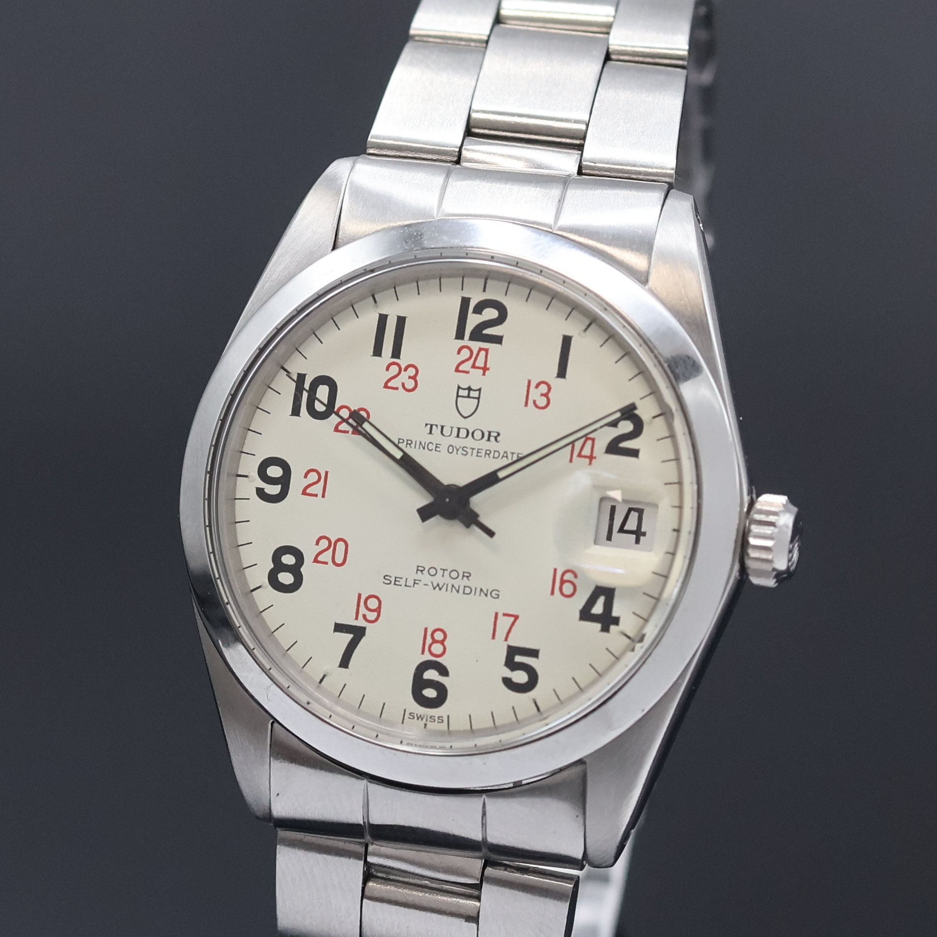 Detail a: TUDOR Herrenarmbanduhr Prince Oysterdate Referenz 9050/0, Automatik, Schweiz um 1977,im orig. Rolex Edelstahlgeh. inkl. orig. gefaltetem Rolex ...