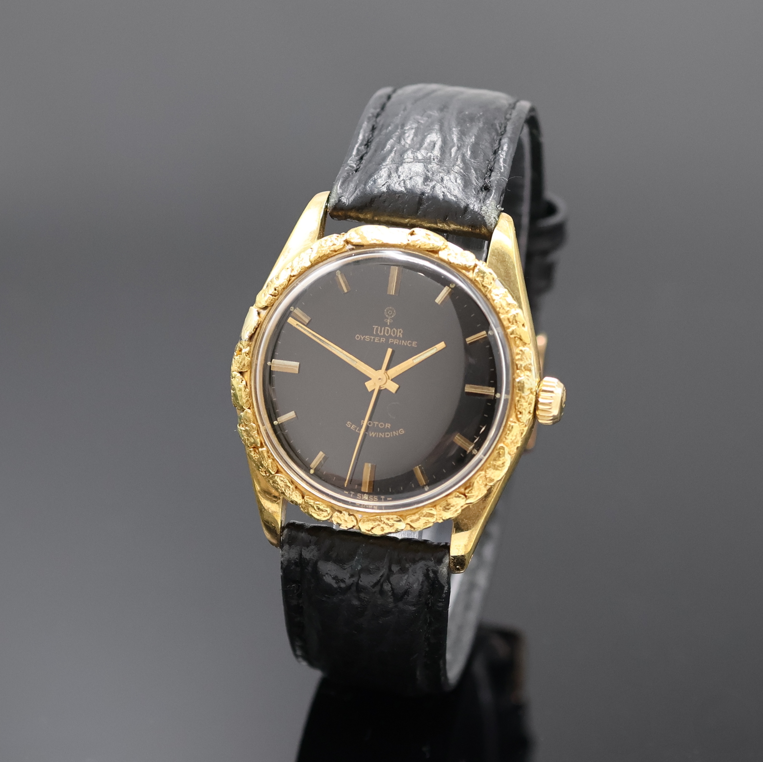 TUDOR Armbanduhr Oyster Prince Rose, Automatik, Schweiz 1960er Jahre, verg. Geh., Edelstahlboden und Rolex-Krone verschr., Lünette nachtr. mit Gold ...