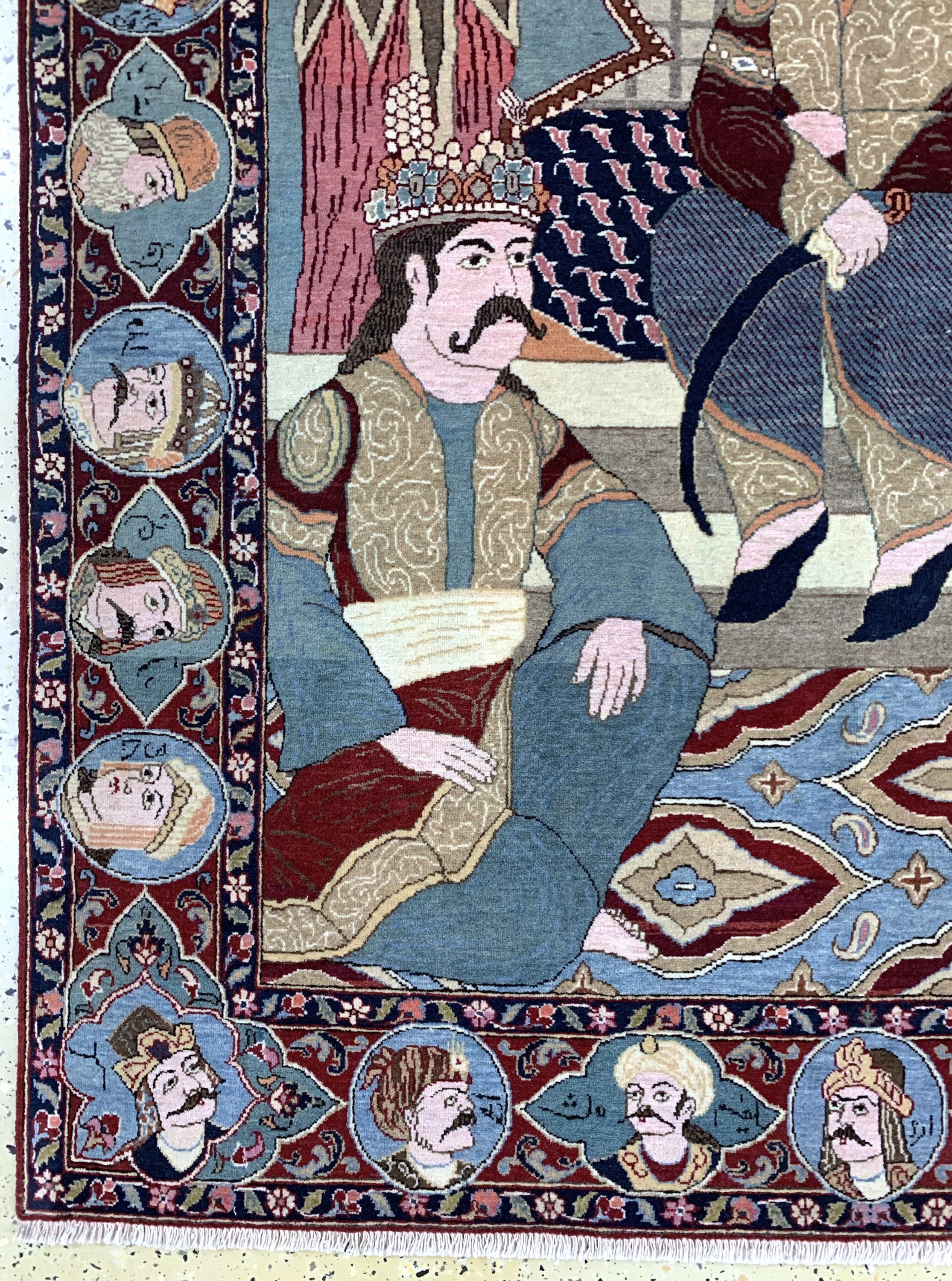 Detail c: Keschan fein alt, Persien, Anfang 20.Jhd, Wolle auf Baumwolle, ca. 205 x 137 cm, EHZ: 1-2, (fachkundig gereinigt).