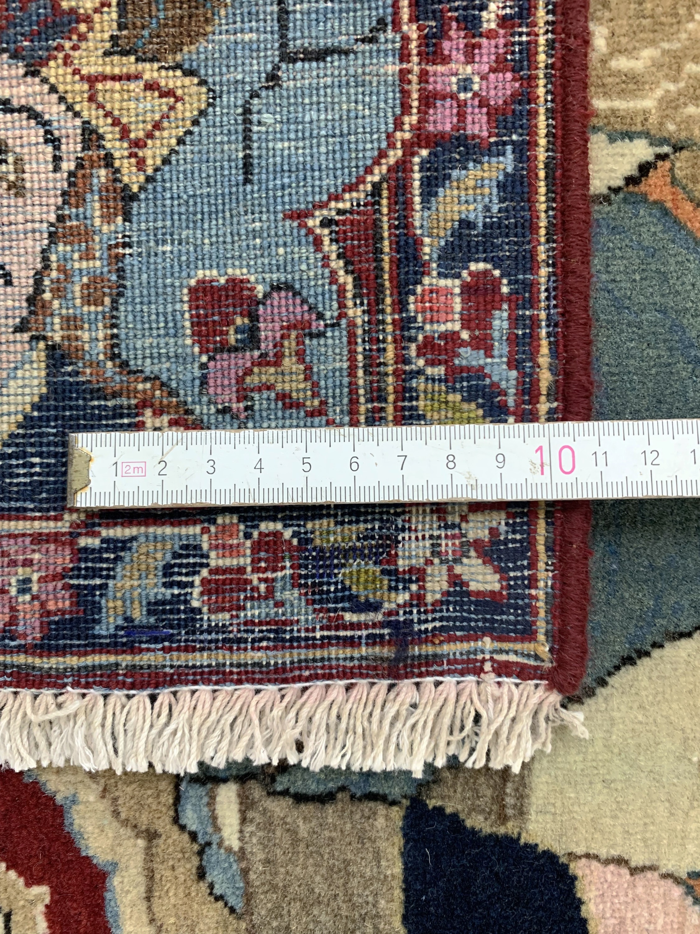 Detail f: Keschan fein alt, Persien, Anfang 20.Jhd, Wolle auf Baumwolle, ca. 205 x 137 cm, EHZ: 1-2, (fachkundig gereinigt).