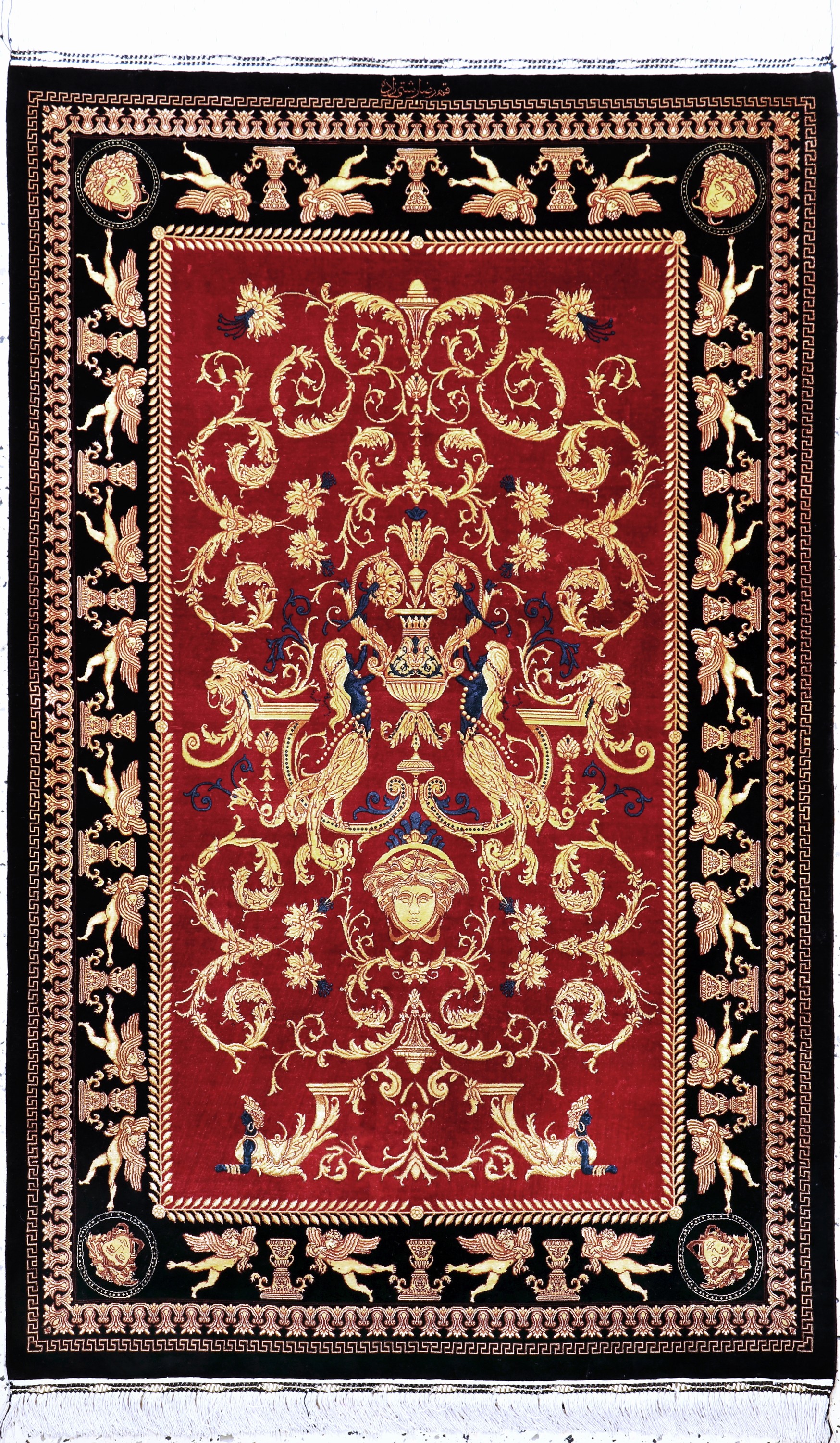 Ghom Seide fein Persien, signiert"Rashtizadeh", Ende 20.Jhd, reine Naturseide, ca. 160 x 103 cm, ca. 1,0 Mio. Kn/qm, EHZ:(nahezu ...