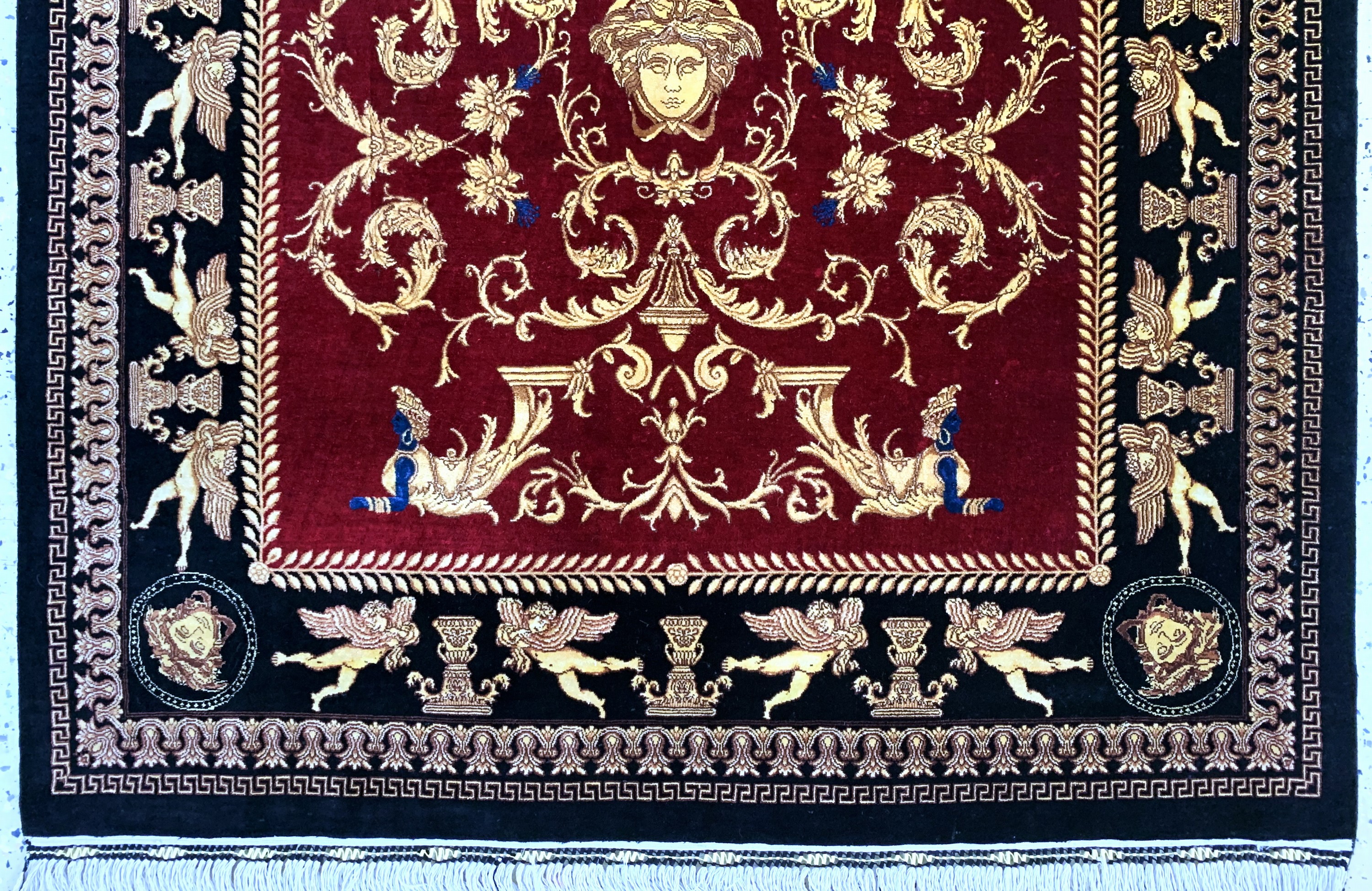 Detail c: Ghom Seide fein Persien, signiert"Rashtizadeh", Ende 20.Jhd, reine Naturseide, ca. 160 x 103 cm, ca. 1,0 Mio. Kn/qm, EHZ:(nahezu ...