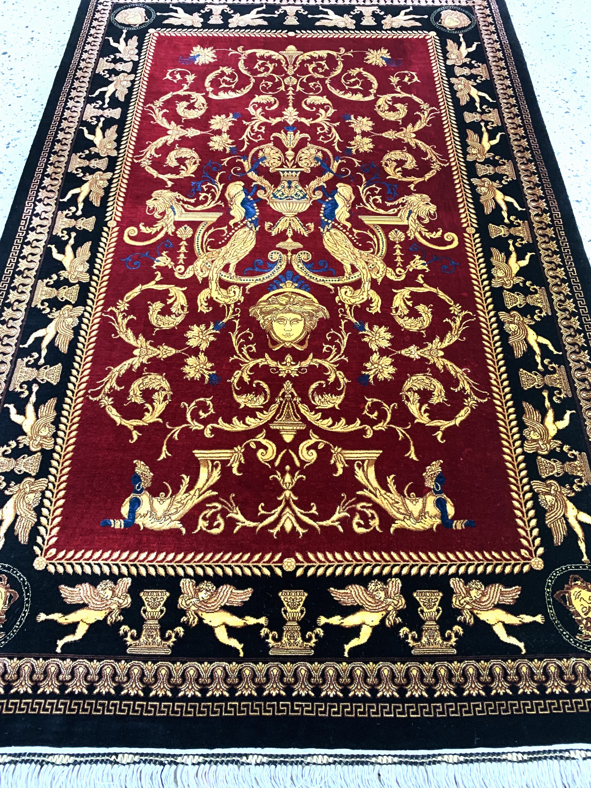 Detail e: Ghom Seide fein Persien, signiert"Rashtizadeh", Ende 20.Jhd, reine Naturseide, ca. 160 x 103 cm, ca. 1,0 Mio. Kn/qm, EHZ:(nahezu ...