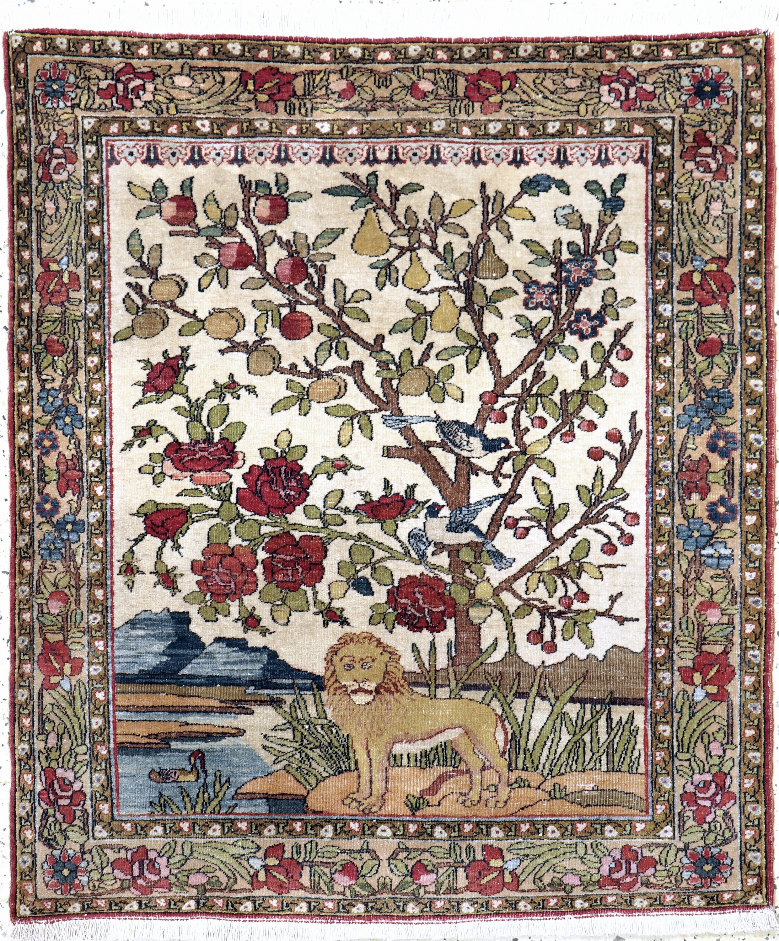 Esfahan antik, Persien, um 1900, Wolle auf Baumwolle, ca. 120 x 103 cm, EHZ: 2-3
