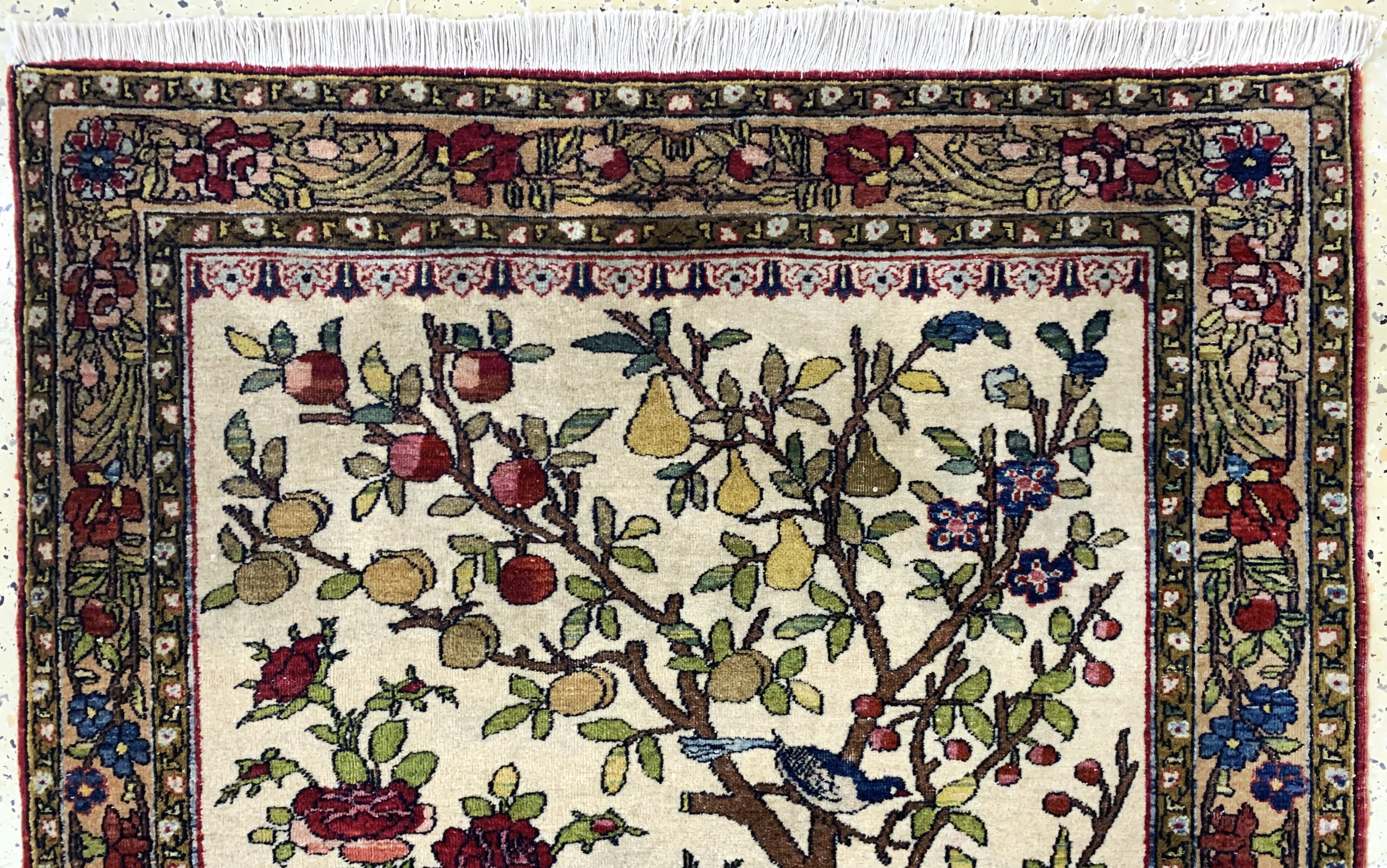Detail a: Esfahan antik, Persien, um 1900, Wolle auf Baumwolle, ca. 120 x 103 cm, EHZ: 2-3