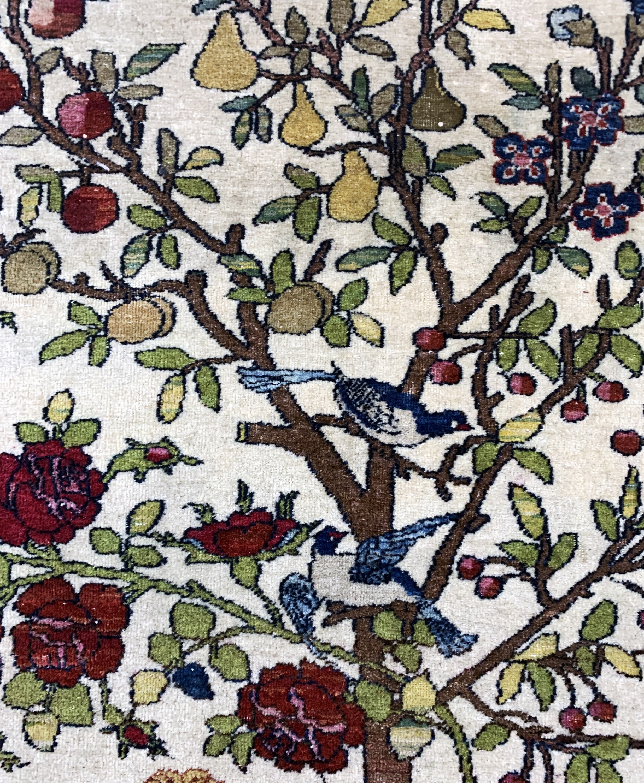 Detail d: Esfahan antik, Persien, um 1900, Wolle auf Baumwolle, ca. 120 x 103 cm, EHZ: 2-3
