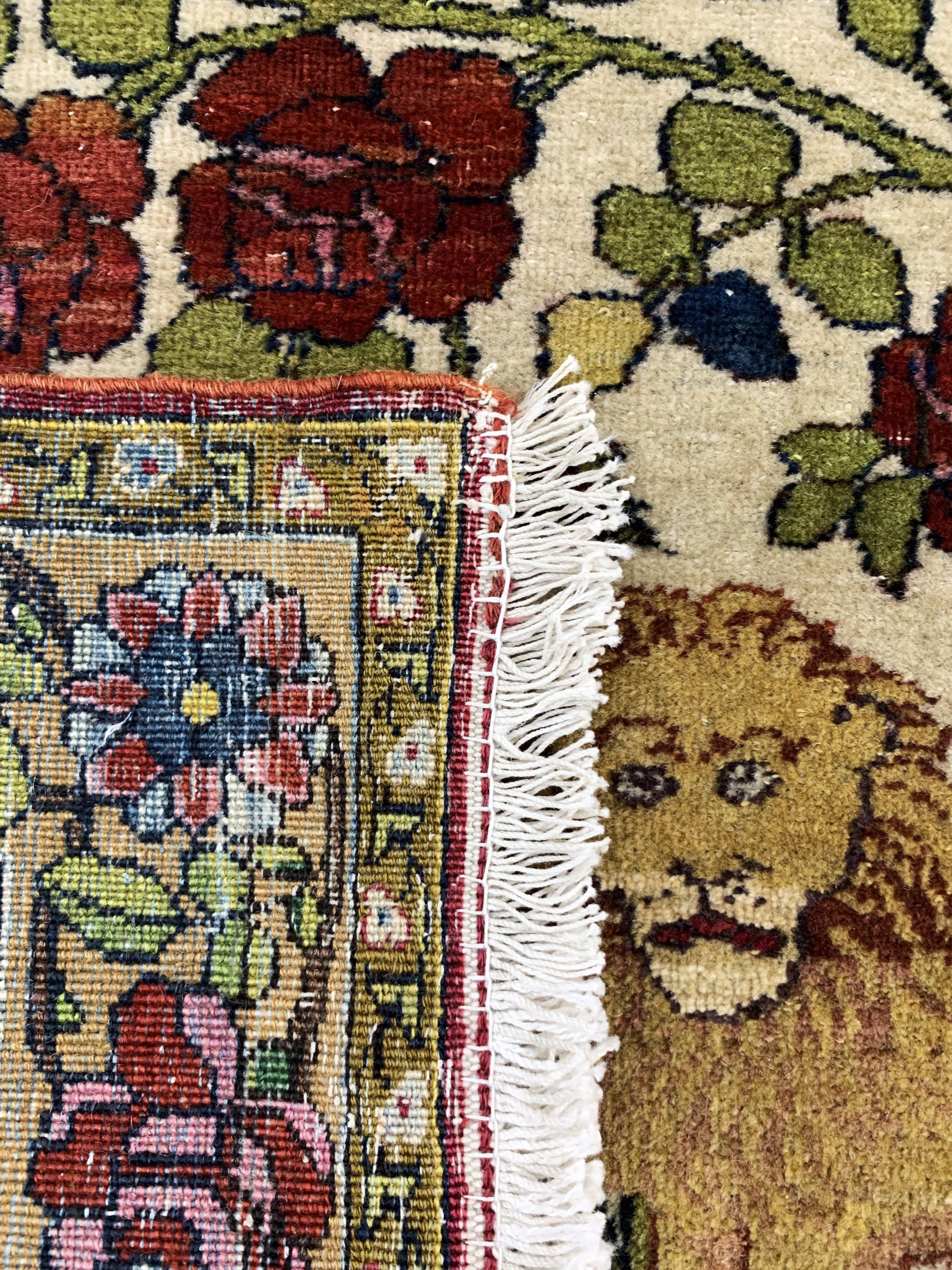 Detail f: Esfahan antik, Persien, um 1900, Wolle auf Baumwolle, ca. 120 x 103 cm, EHZ: 2-3