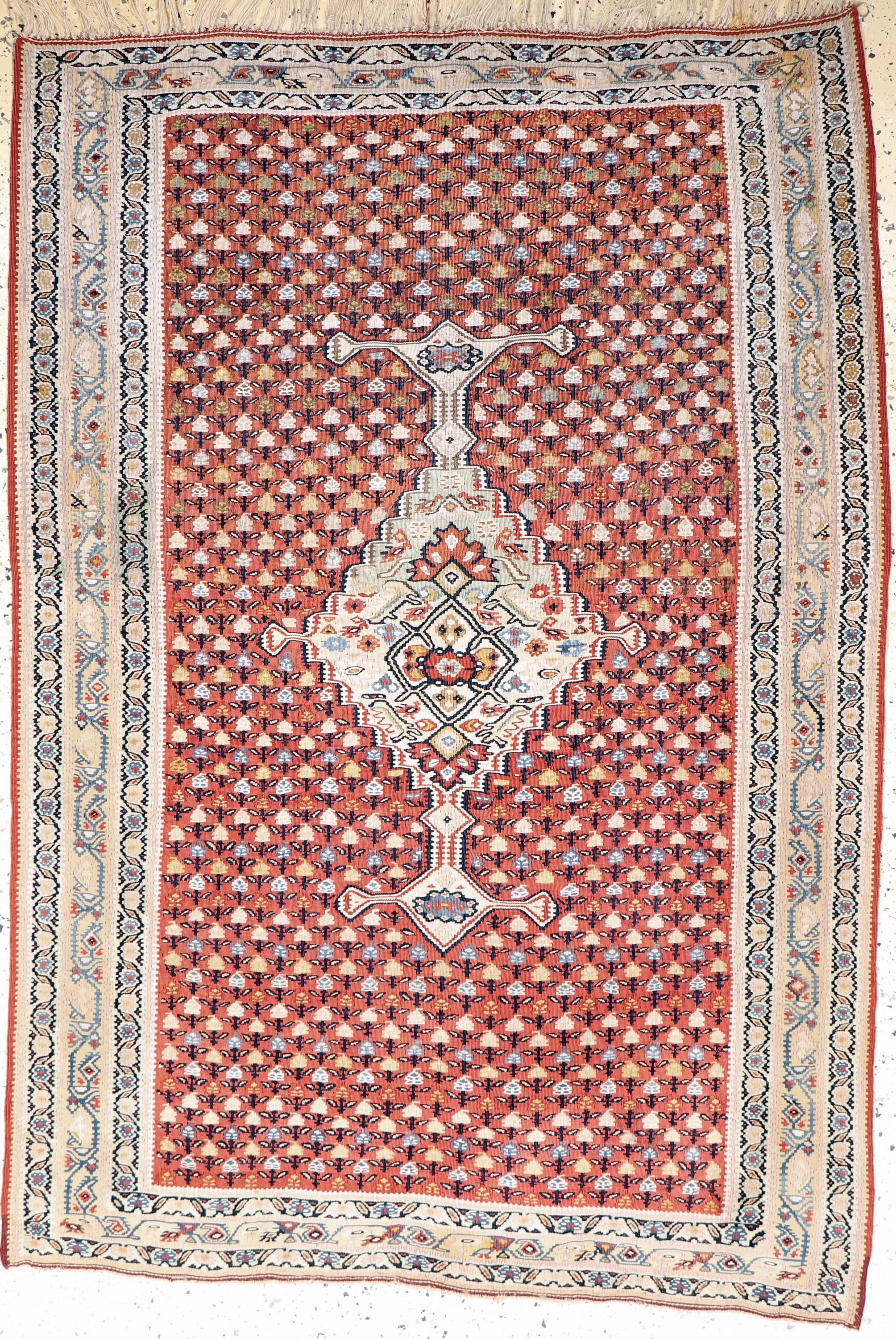 Senneh Kelim, Persien, Anfang 20.Jhd, Wolleauf Wolle, ca. 180 x 125 cm, EHZ: 2