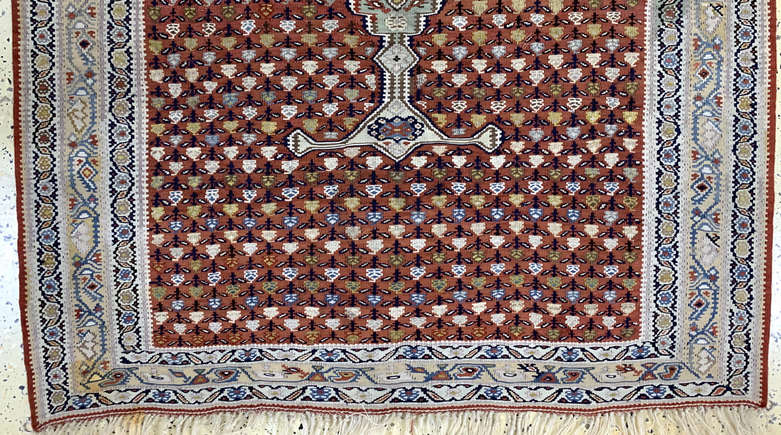 Detail c: Senneh Kelim, Persien, Anfang 20.Jhd, Wolleauf Wolle, ca. 180 x 125 cm, EHZ: 2