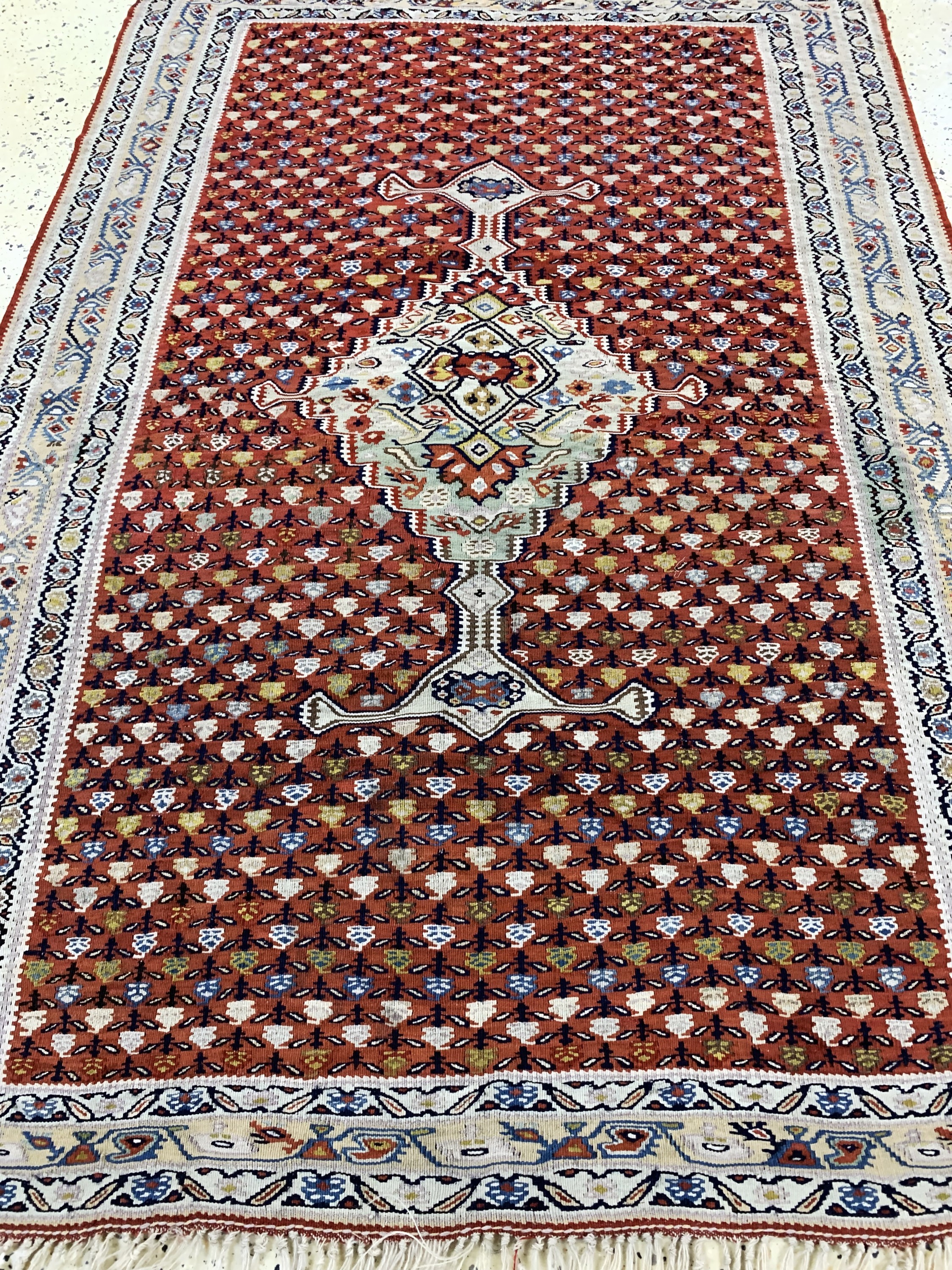Detail d: Senneh Kelim, Persien, Anfang 20.Jhd, Wolleauf Wolle, ca. 180 x 125 cm, EHZ: 2