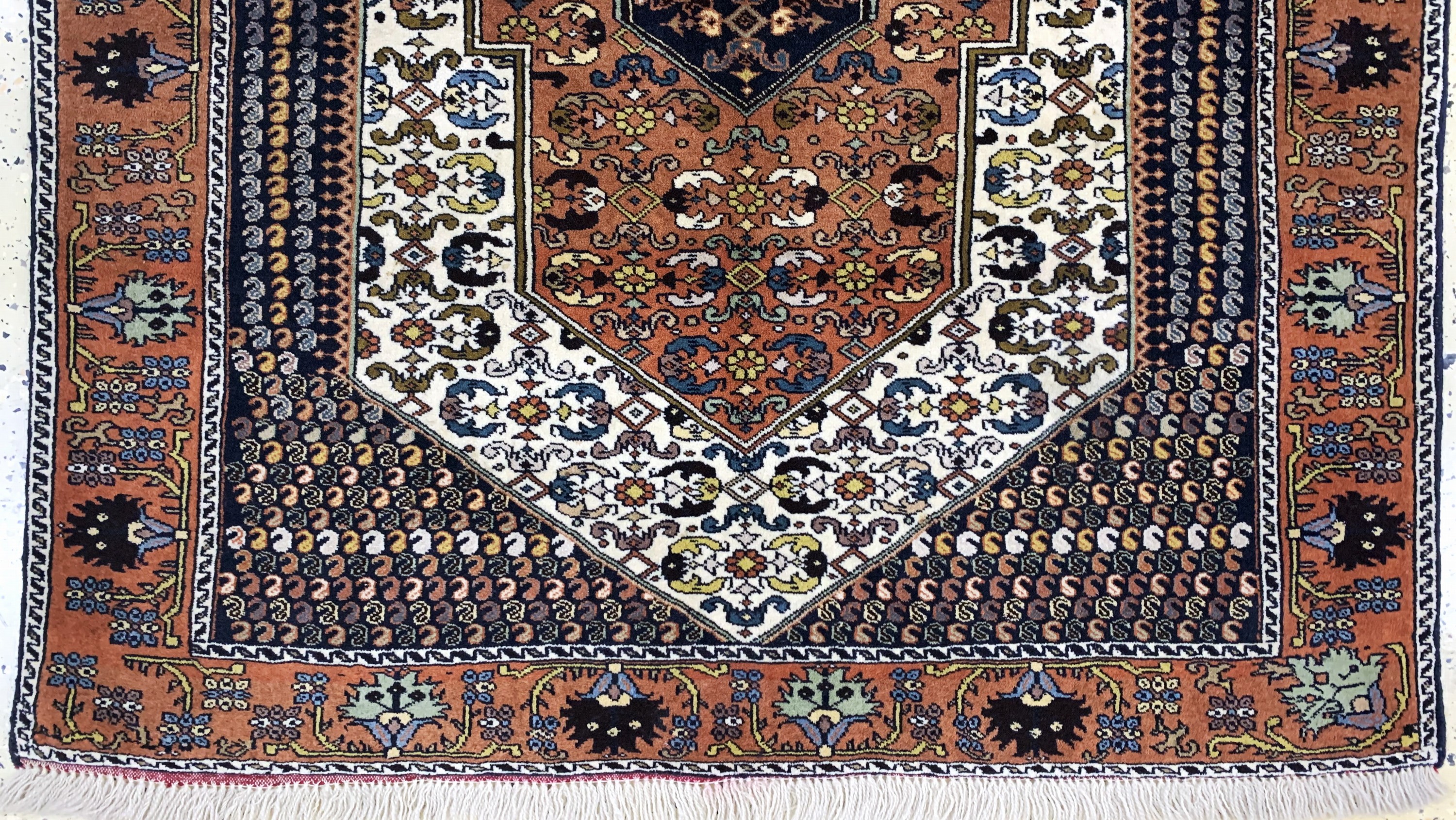 Detail c: Ghochan, Persien, Mitte 20.Jhd, Wolle auf Wolle, ca. 170 x 125 cm, EHZ: 2(fleckig)