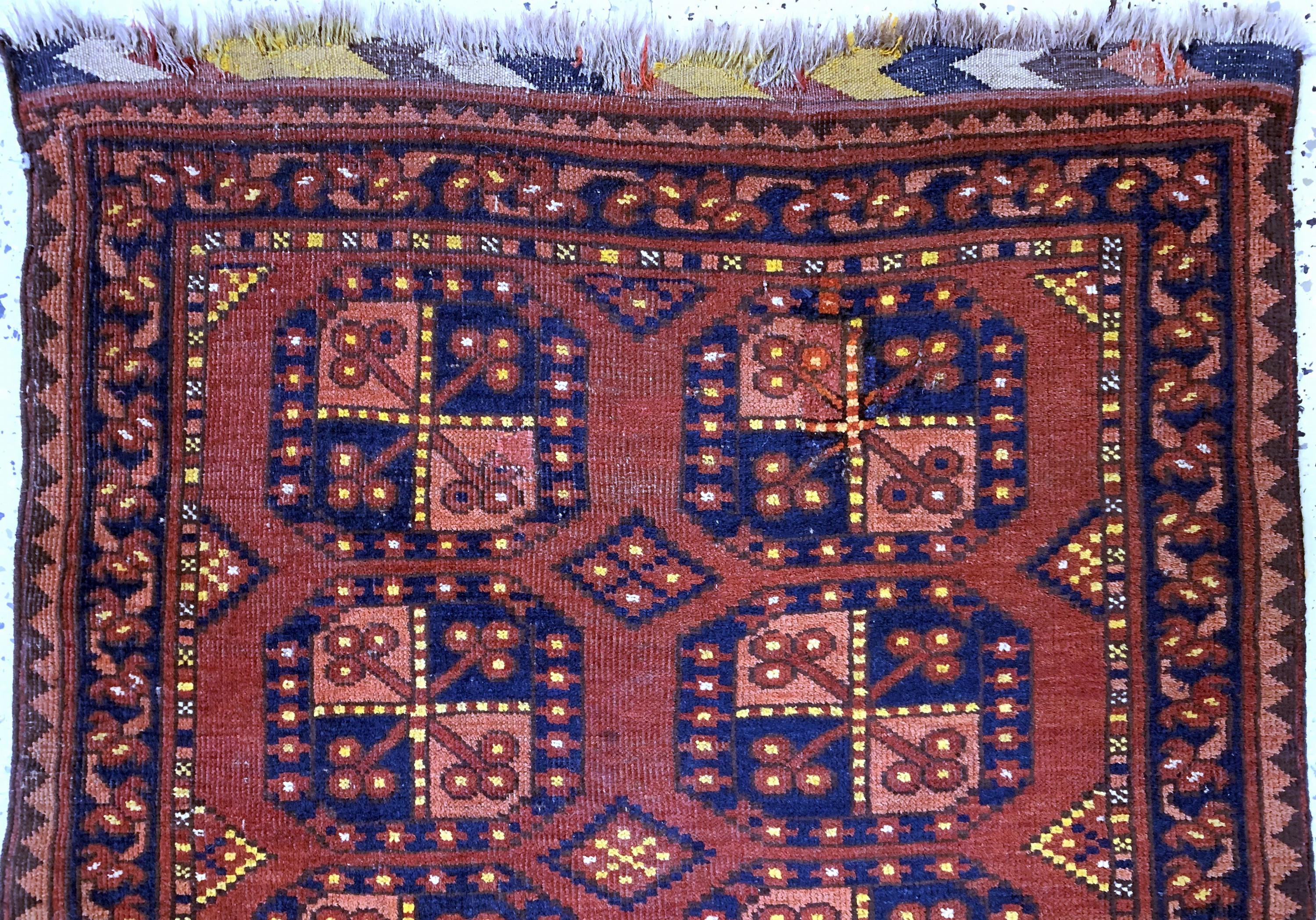 Detail a: 2 antike"Herdteppiche", Turkmenistan, 19.Jhd, Wolle auf Wolle, ca. 130 x 93 cm, EHZ:3