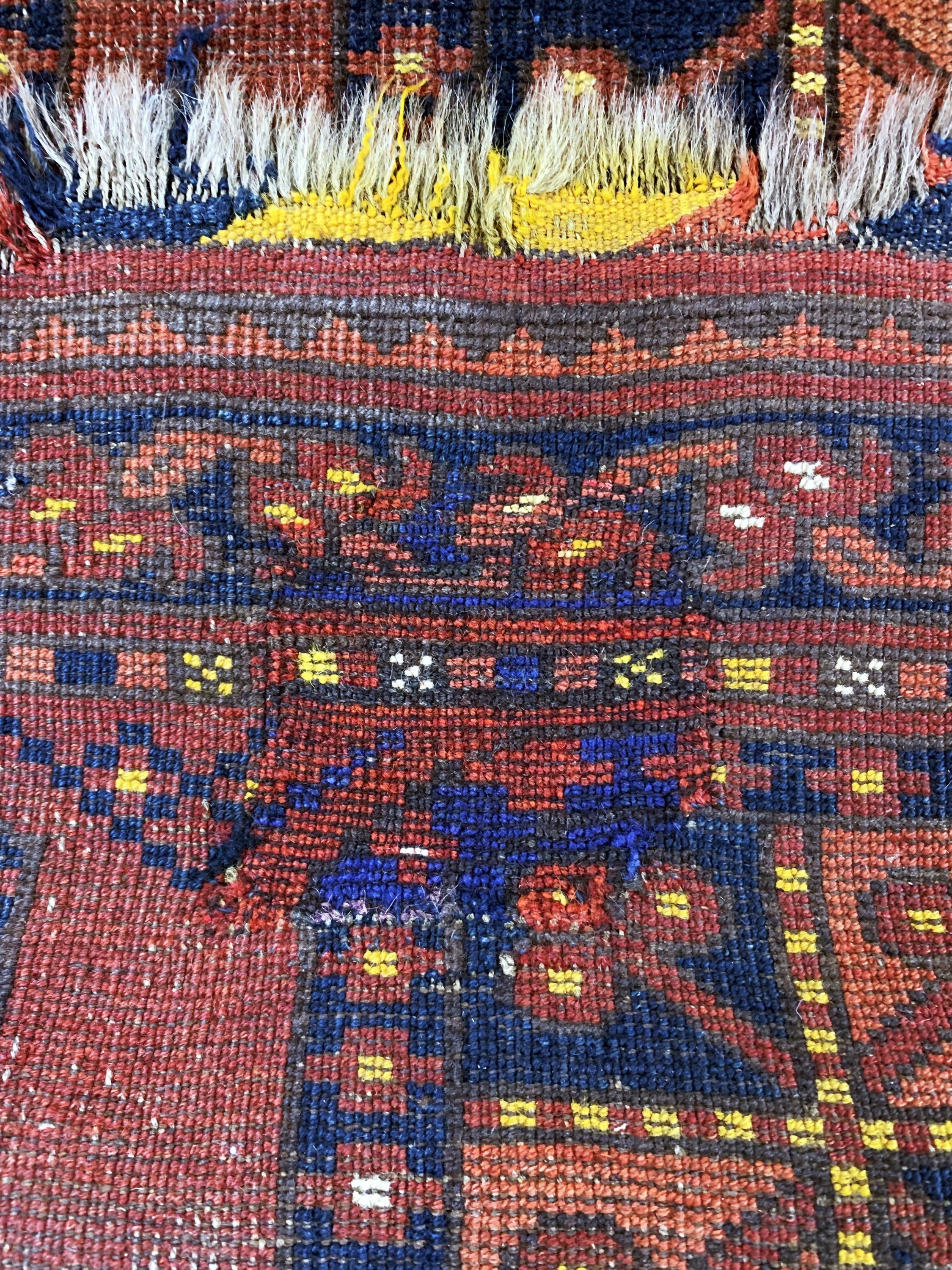 Detail c: 2 antike"Herdteppiche", Turkmenistan, 19.Jhd, Wolle auf Wolle, ca. 130 x 93 cm, EHZ:3