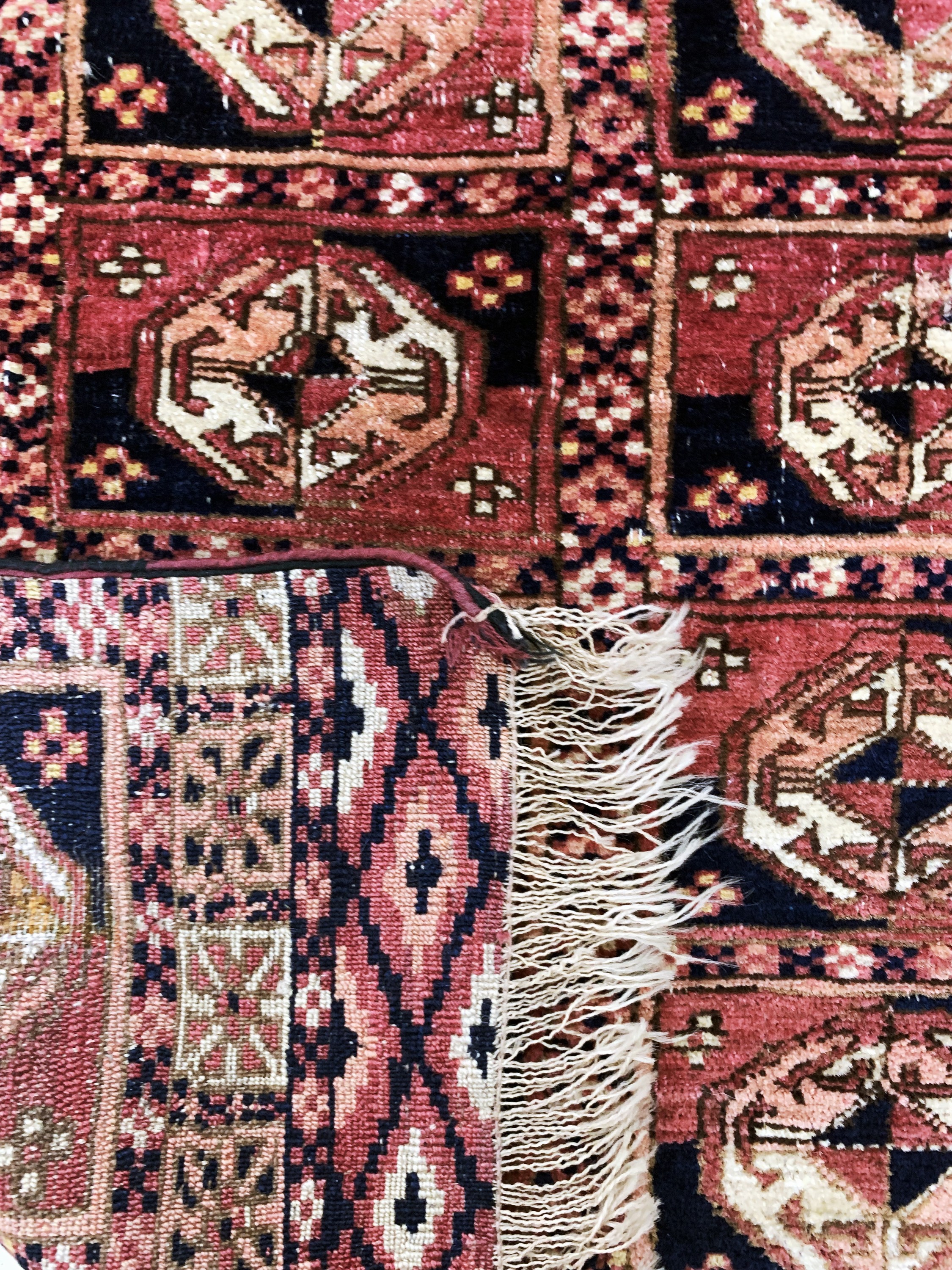 Detail e: 2 antike"Herdteppiche", Turkmenistan, 19.Jhd, Wolle auf Wolle, ca. 130 x 93 cm, EHZ:3