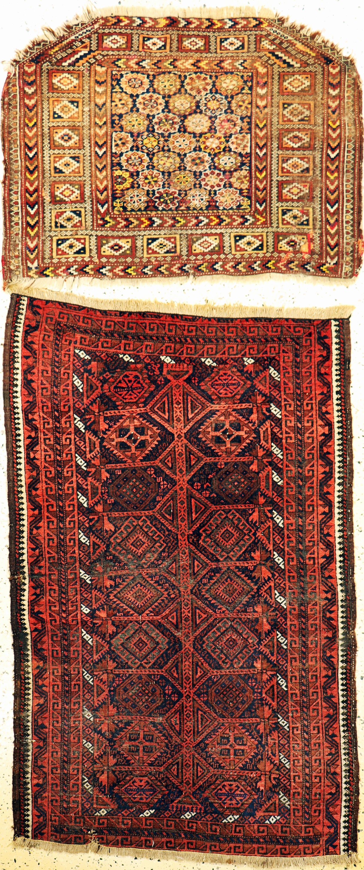 2 Lots Belutsch antik, Persien, 19.Jhd, Wolle auf Wolle, ca. 142 x 90 cm, EHZ: 4