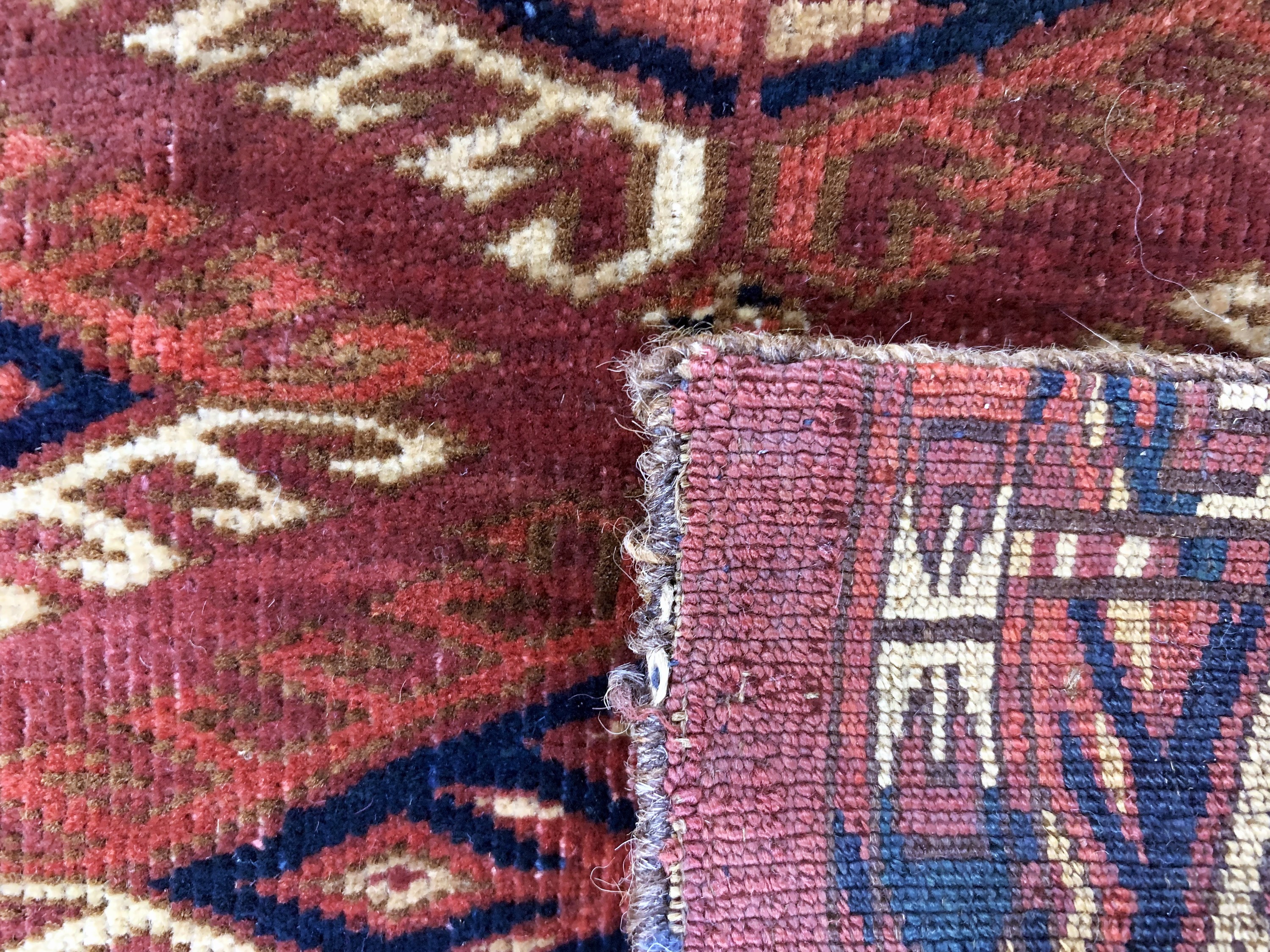Detail c: 3 Lots Torba antik, Turkmenistan, 19.Jhd, Wolle auf Wolle, ca. 155 x 40 cm, EHZ: 3-4