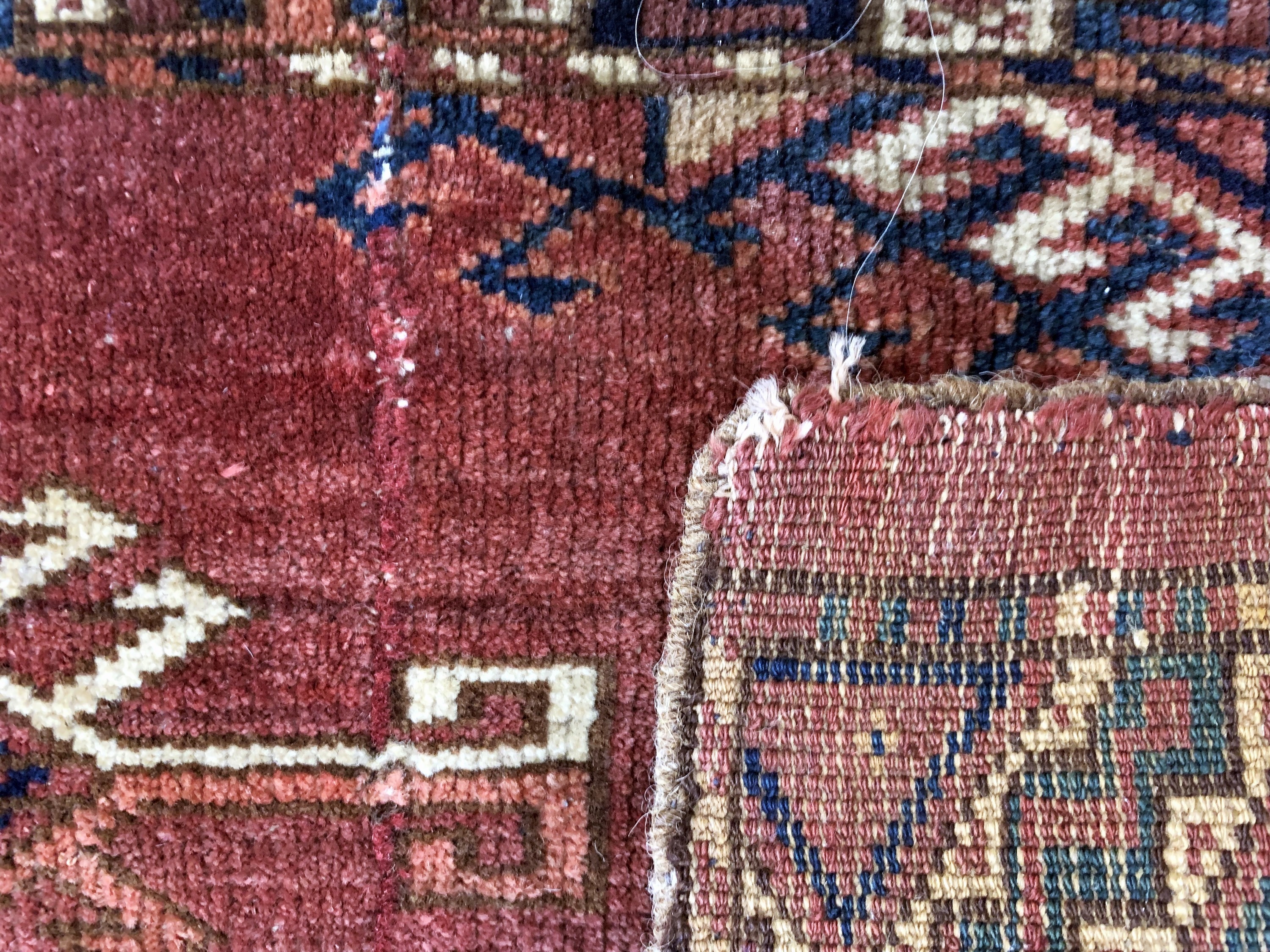 Detail f: 3 Lots Torba antik, Turkmenistan, 19.Jhd, Wolle auf Wolle, ca. 155 x 40 cm, EHZ: 3-4