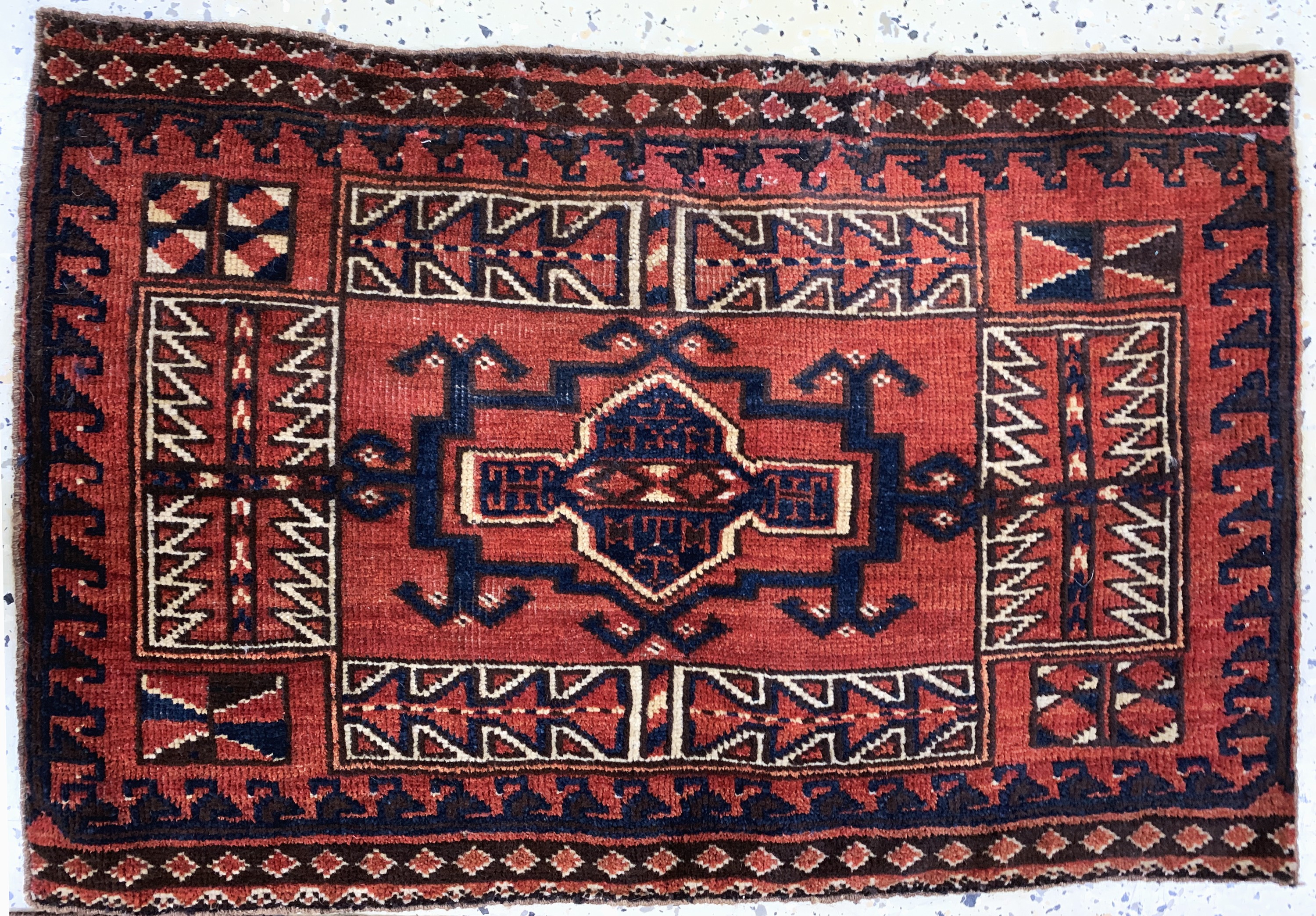 Detail c: 3 Lots Beschir antik, Turkmenistan, 19.Jhd,Wolle auf Wolle, ca. 100 x 50 cm, EHZ: 3-4