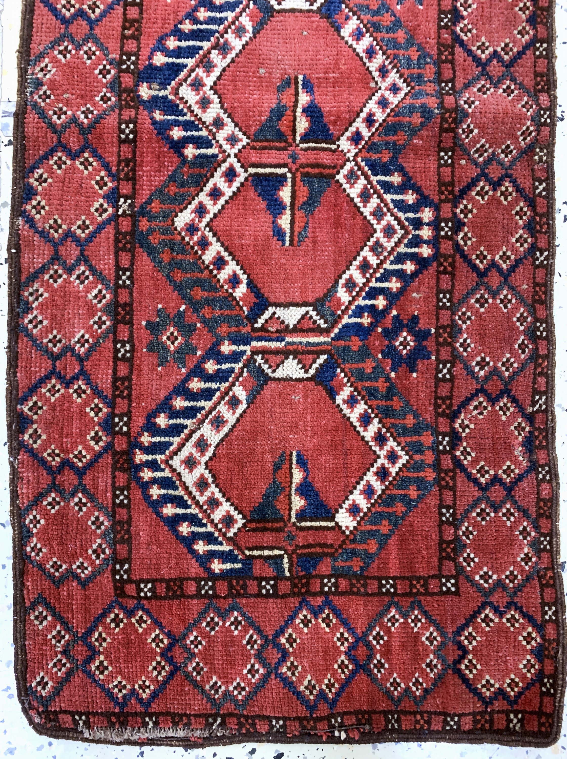 Detail f: 3 Lots Beschir antik, Turkmenistan, 19.Jhd,Wolle auf Wolle, ca. 100 x 50 cm, EHZ: 3-4