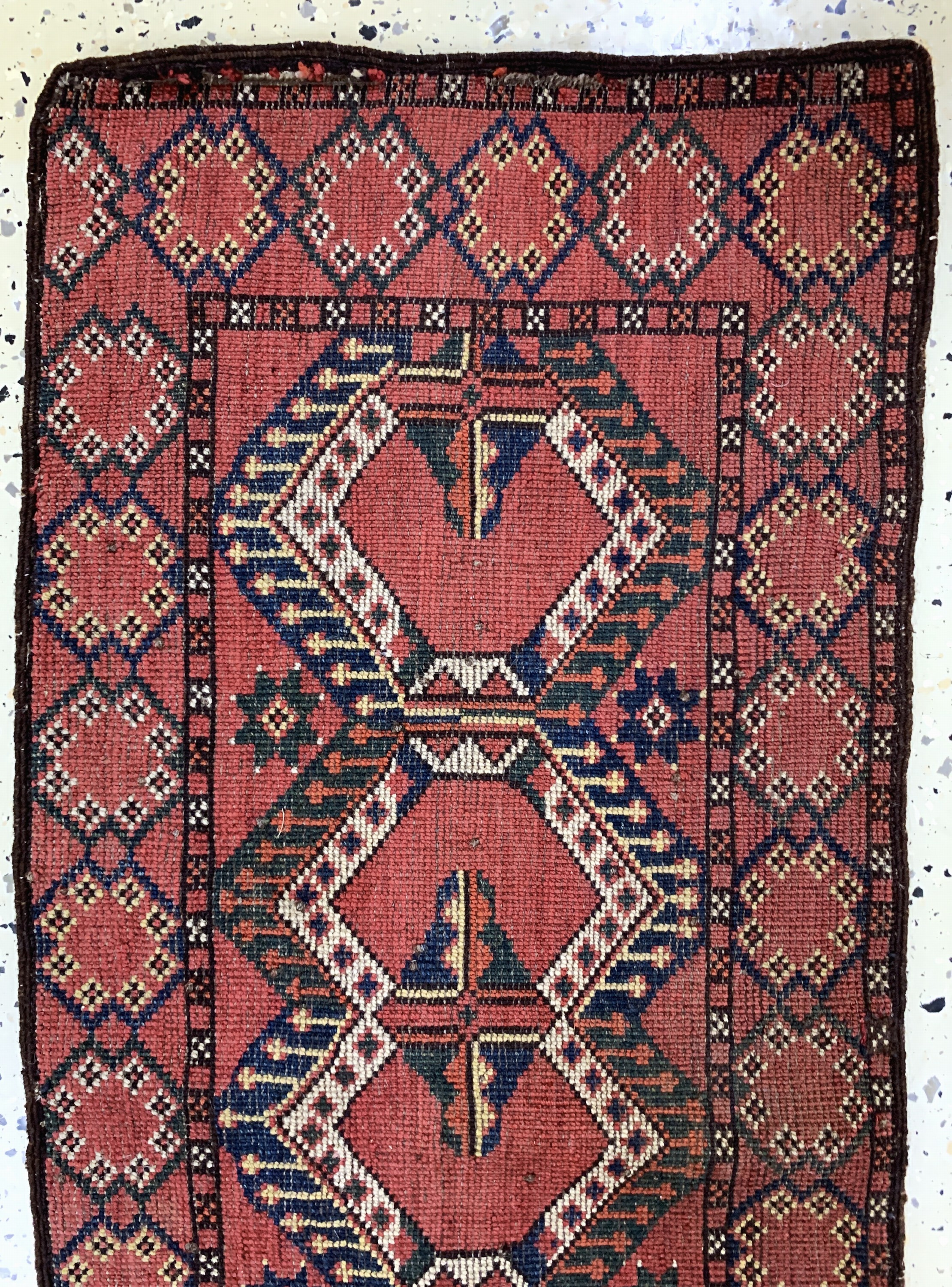 Detail g: 3 Lots Beschir antik, Turkmenistan, 19.Jhd,Wolle auf Wolle, ca. 100 x 50 cm, EHZ: 3-4