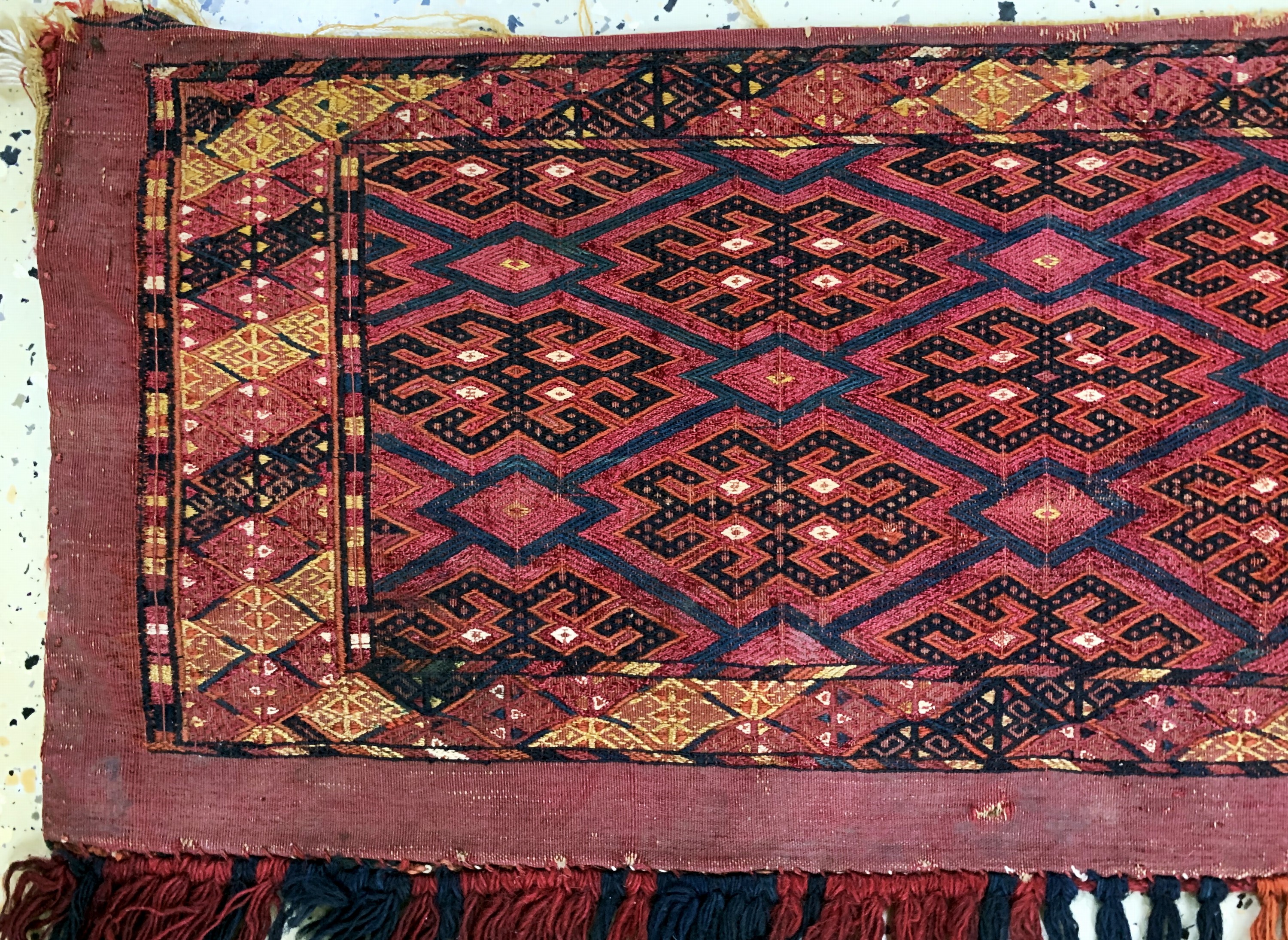 Detail b: 2 Lots Torba antik, Turkmenistan, 19.Jhd, Wolle auf Wolle, ca. 95 x 35 cm, EHZ: 3