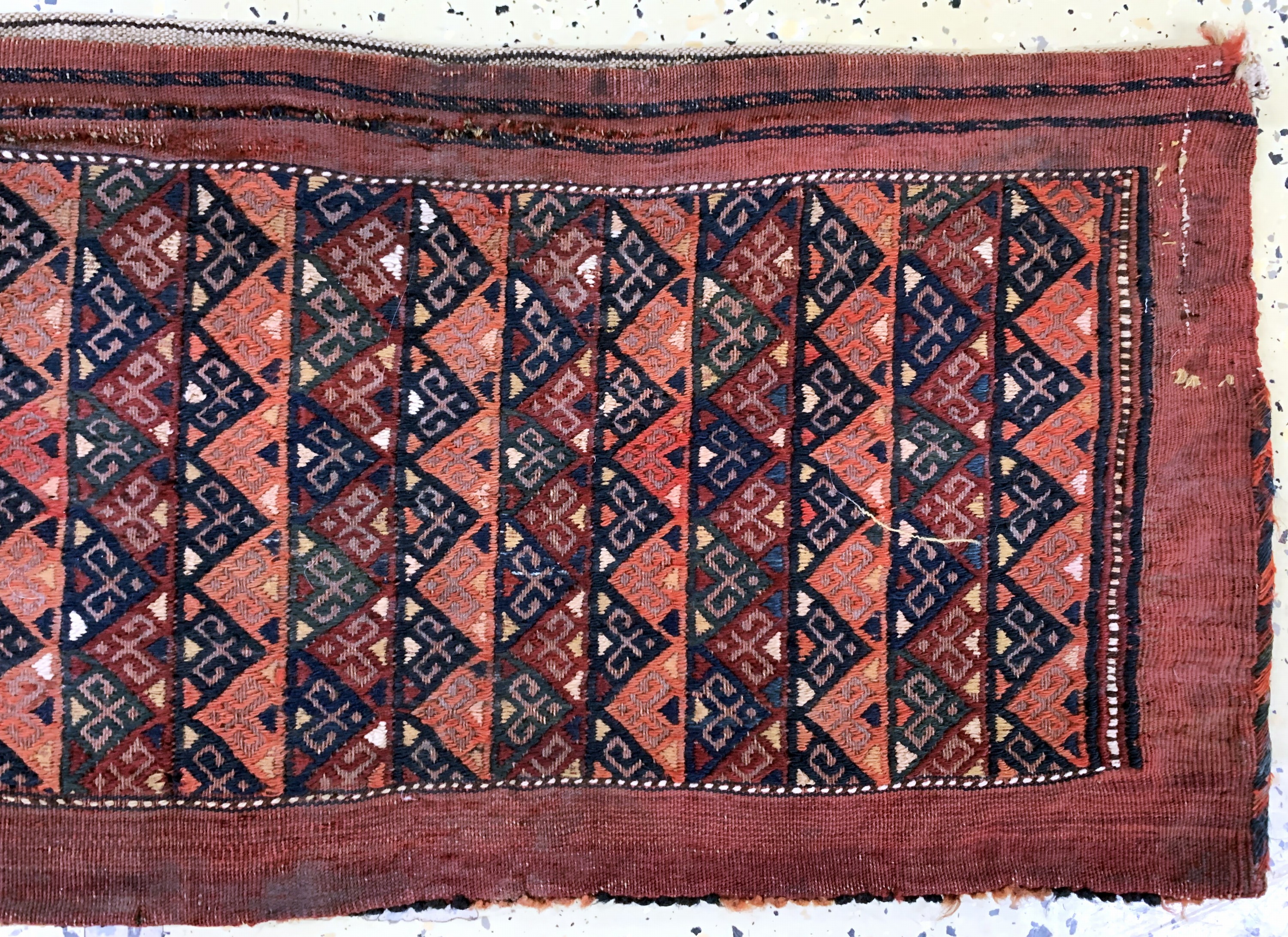 Detail d: 2 Lots Torba antik, Turkmenistan, 19.Jhd, Wolle auf Wolle, ca. 95 x 35 cm, EHZ: 3