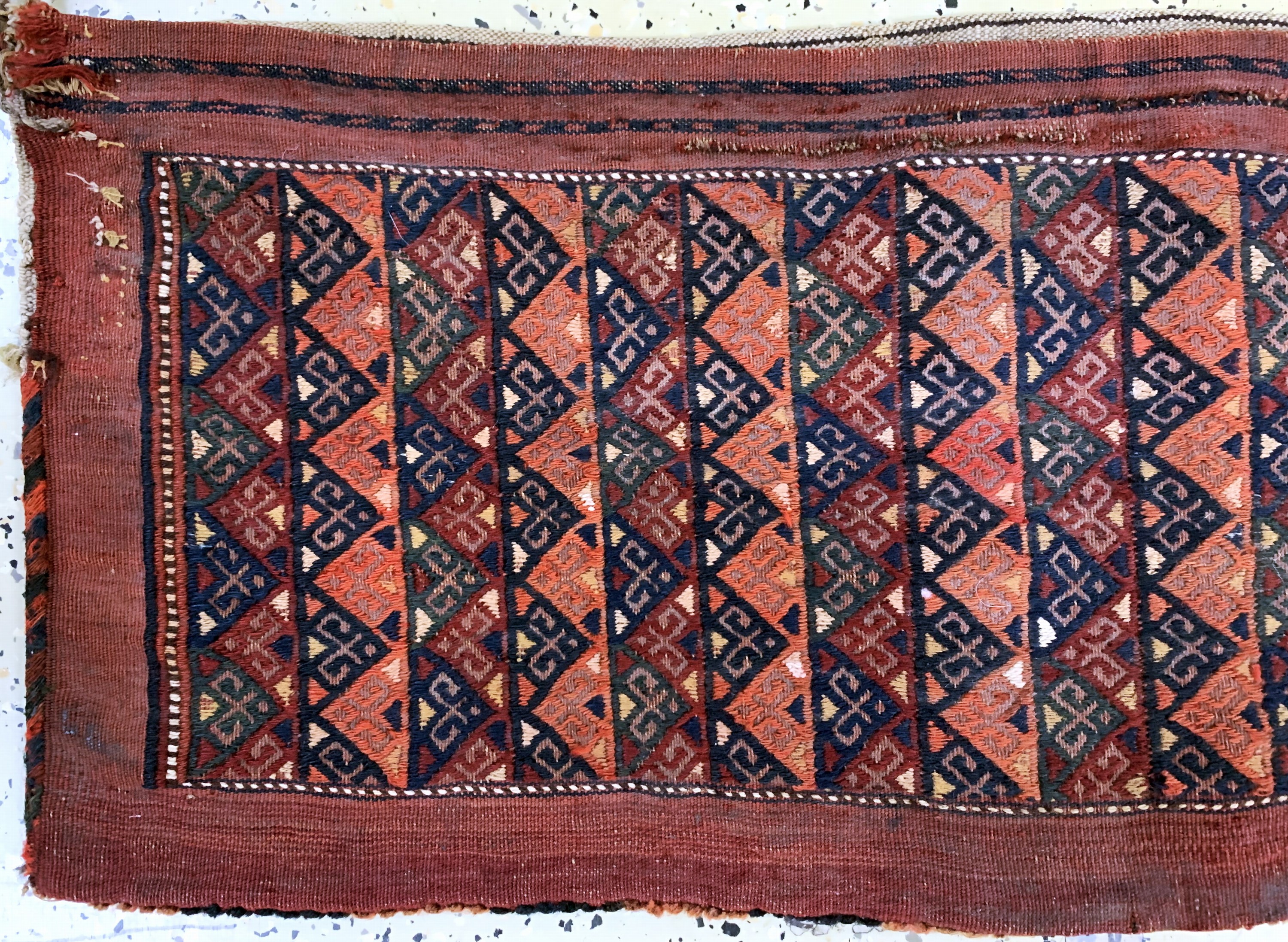 Detail e: 2 Lots Torba antik, Turkmenistan, 19.Jhd, Wolle auf Wolle, ca. 95 x 35 cm, EHZ: 3